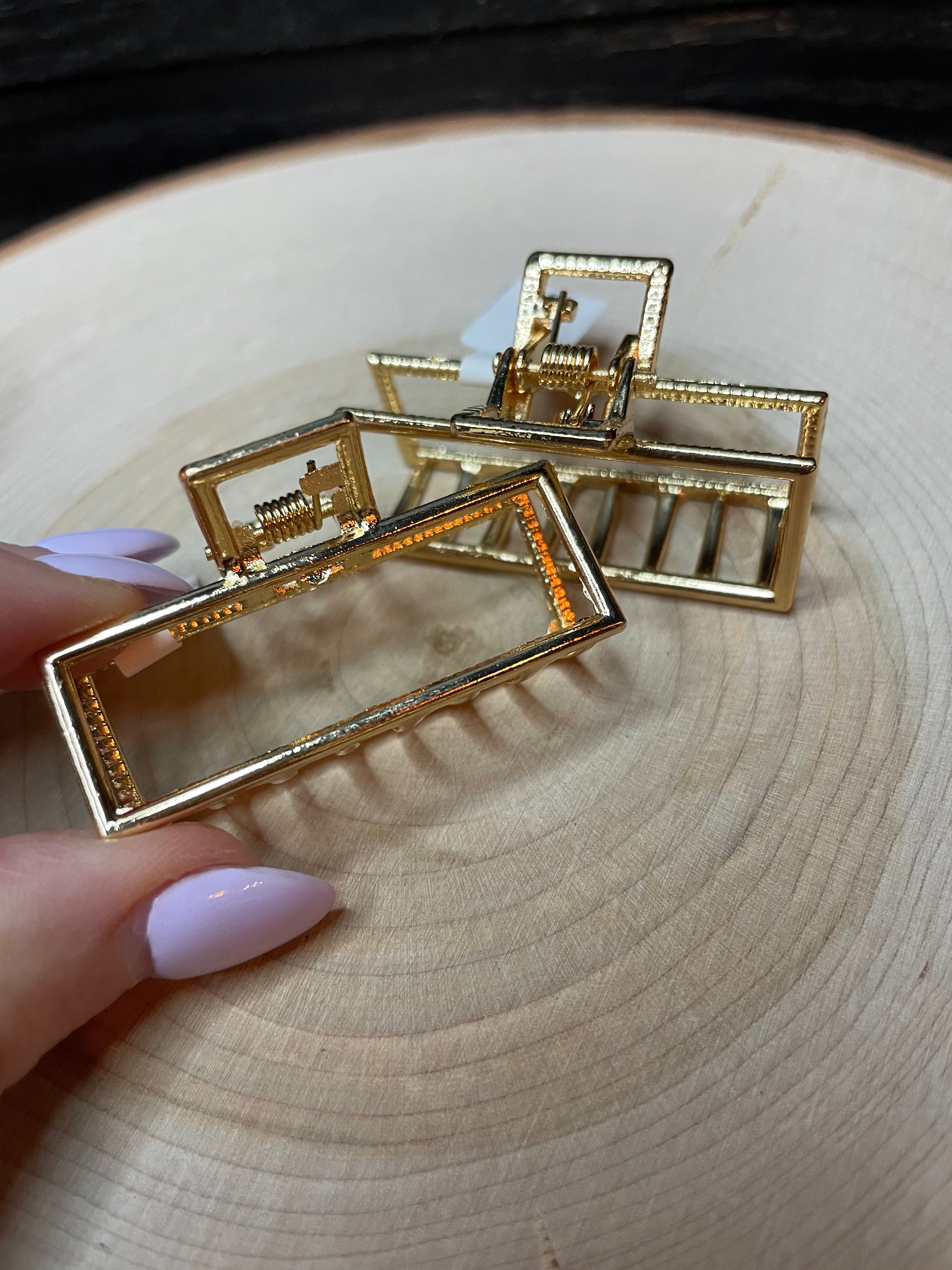 Gold Mini Square Clips