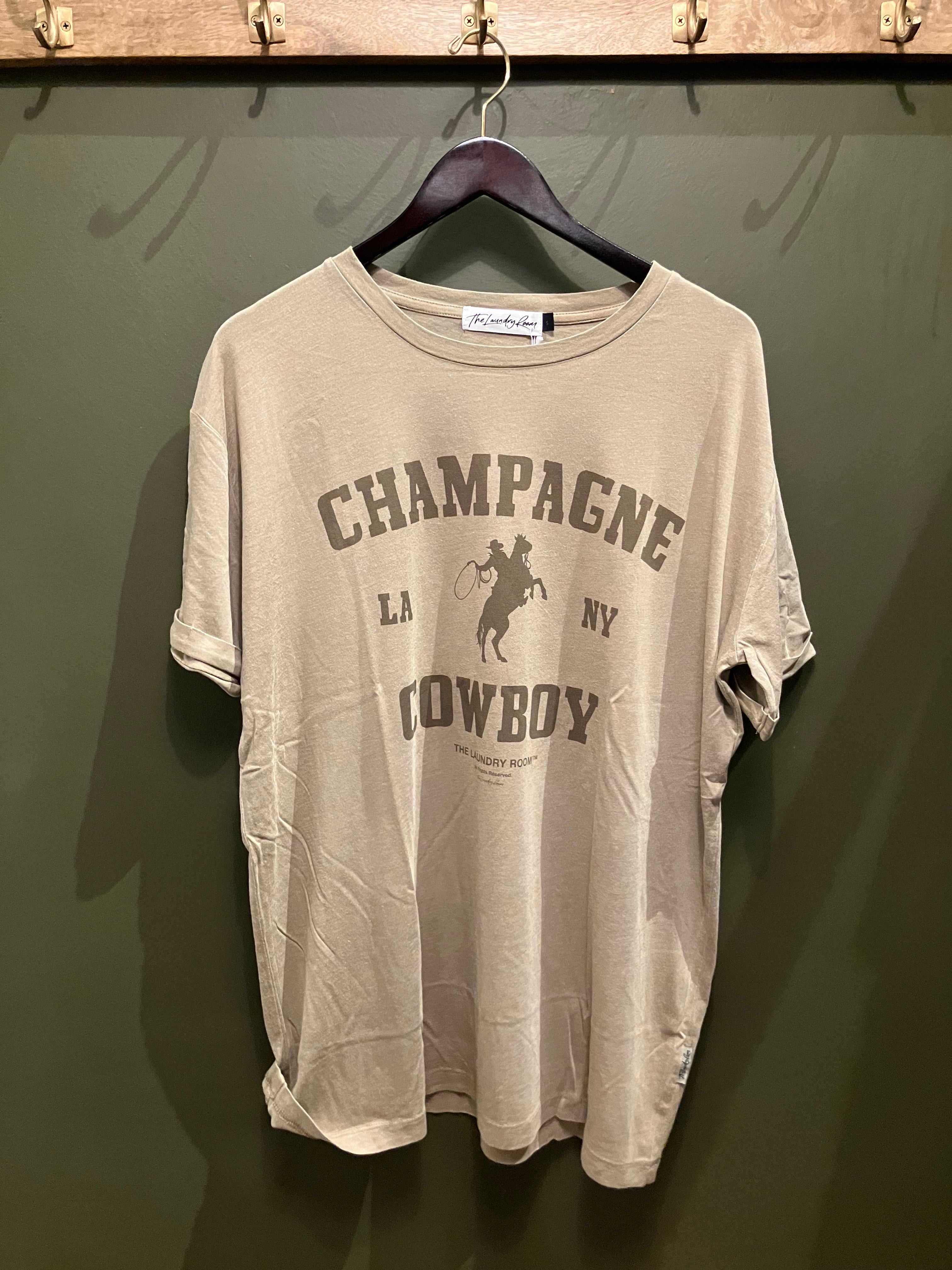 Champagne Cowboy Oversized Tee