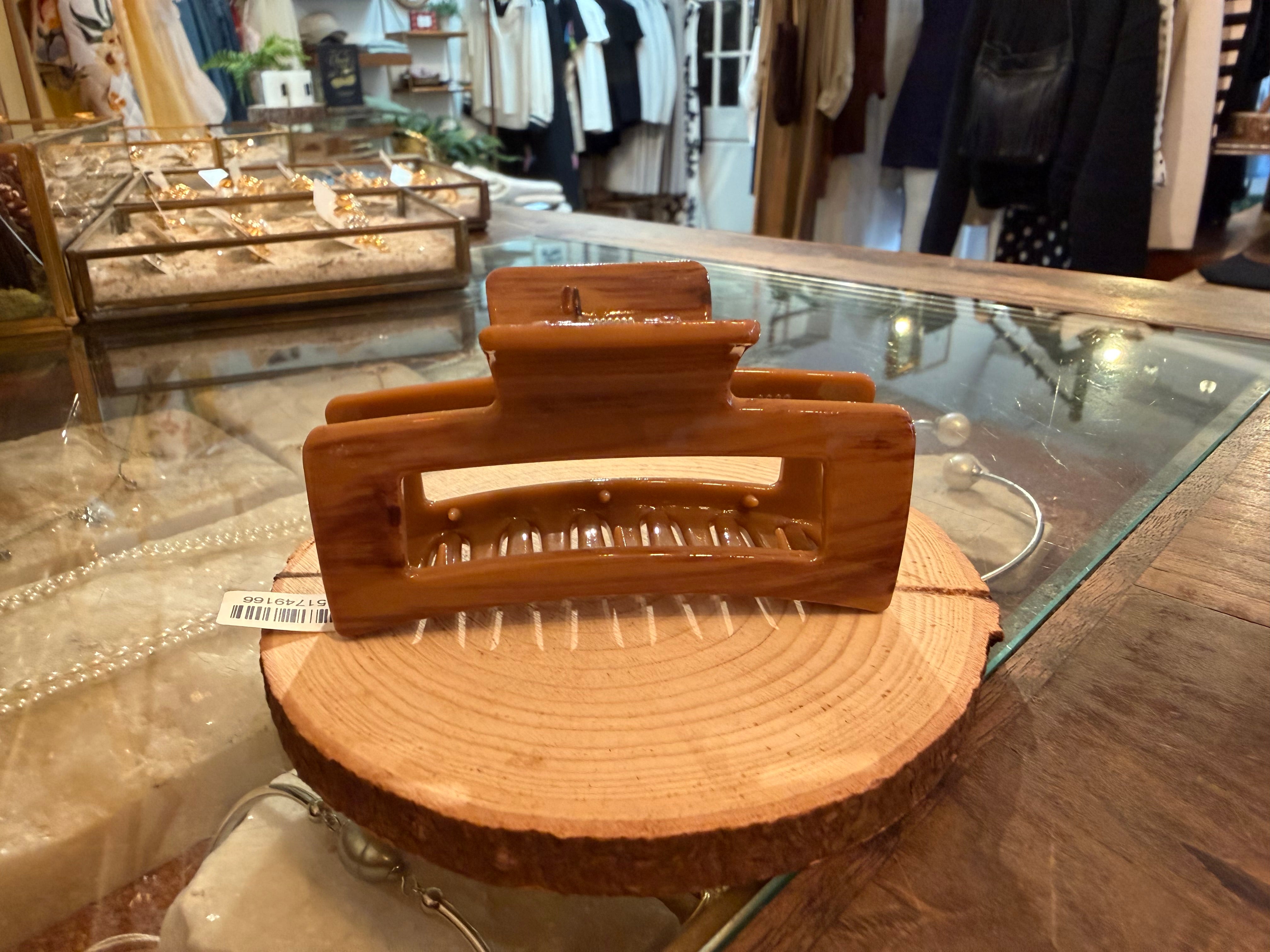 Wood Texture Hair Clip