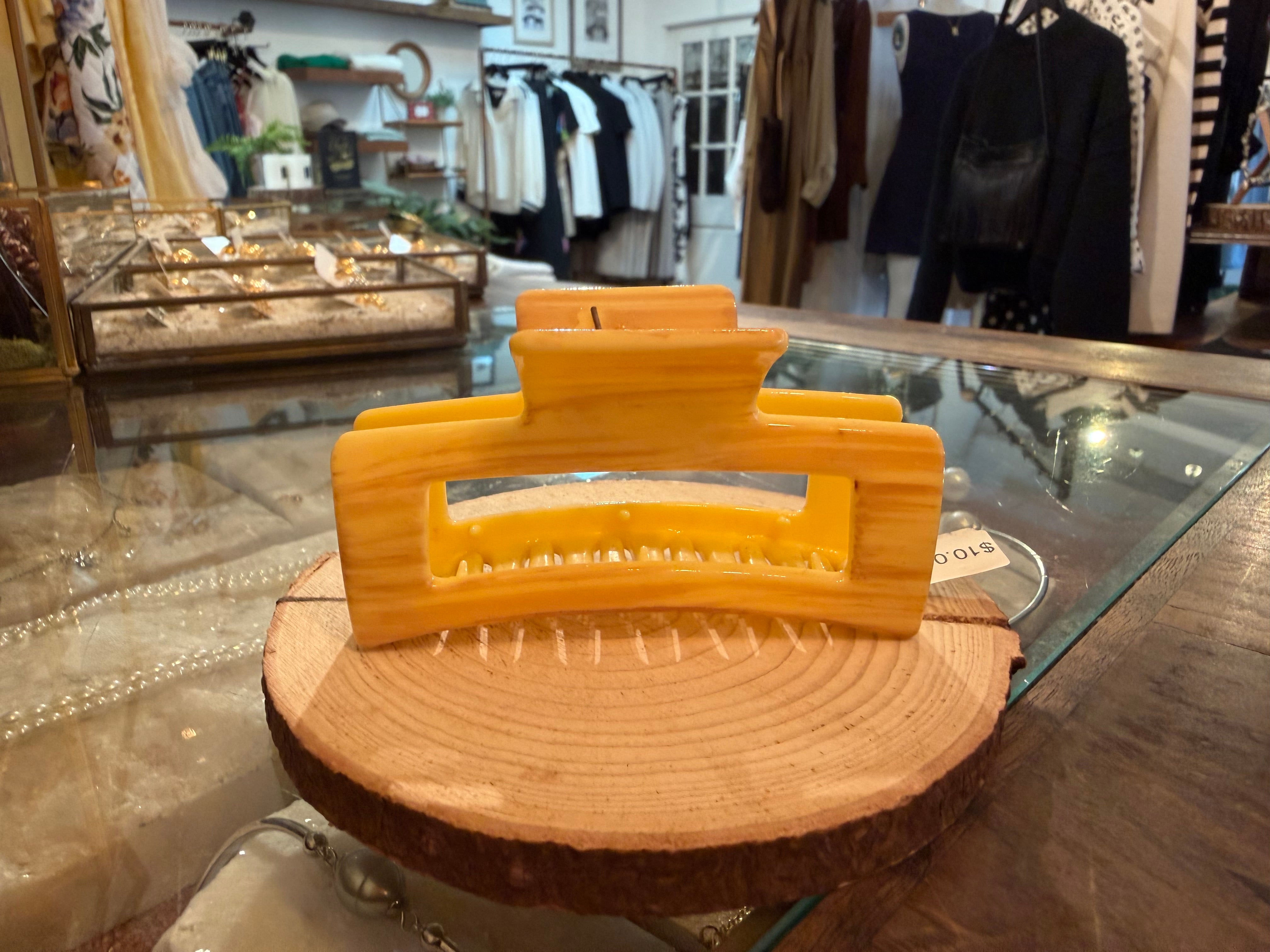 Wood Texture Hair Clip