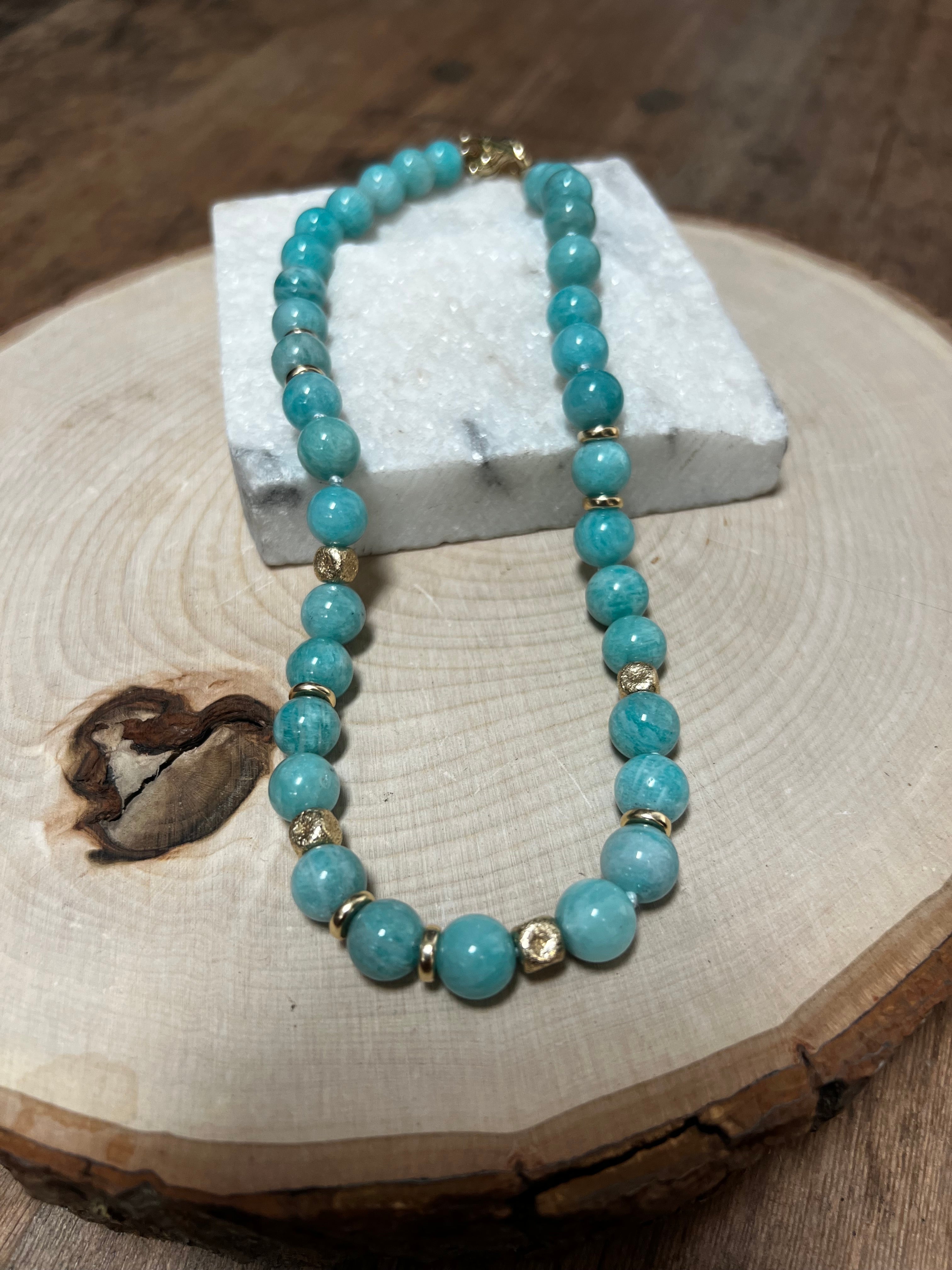 Amazonite Bead Necklace