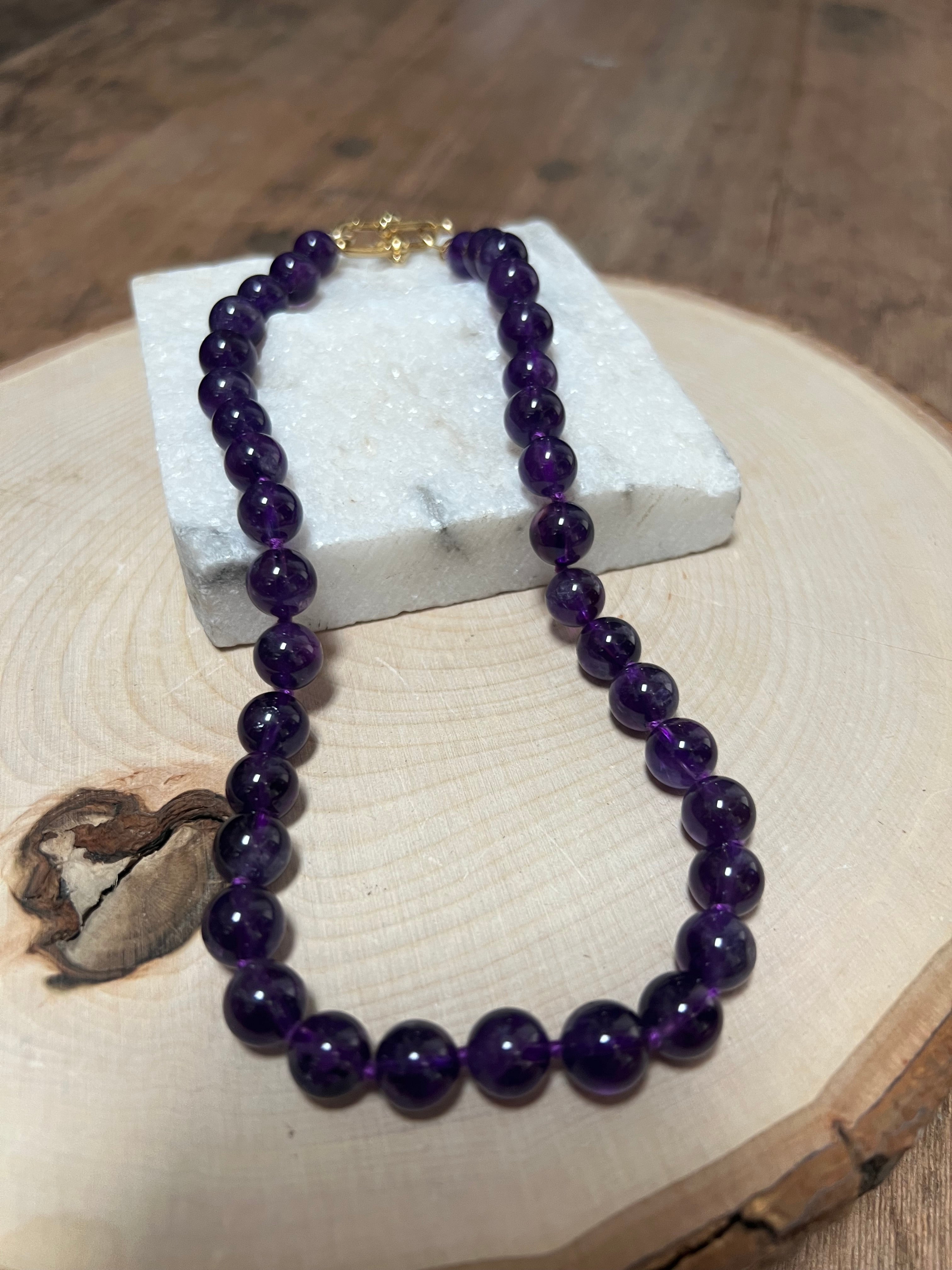 Amethyst Bead Necklace