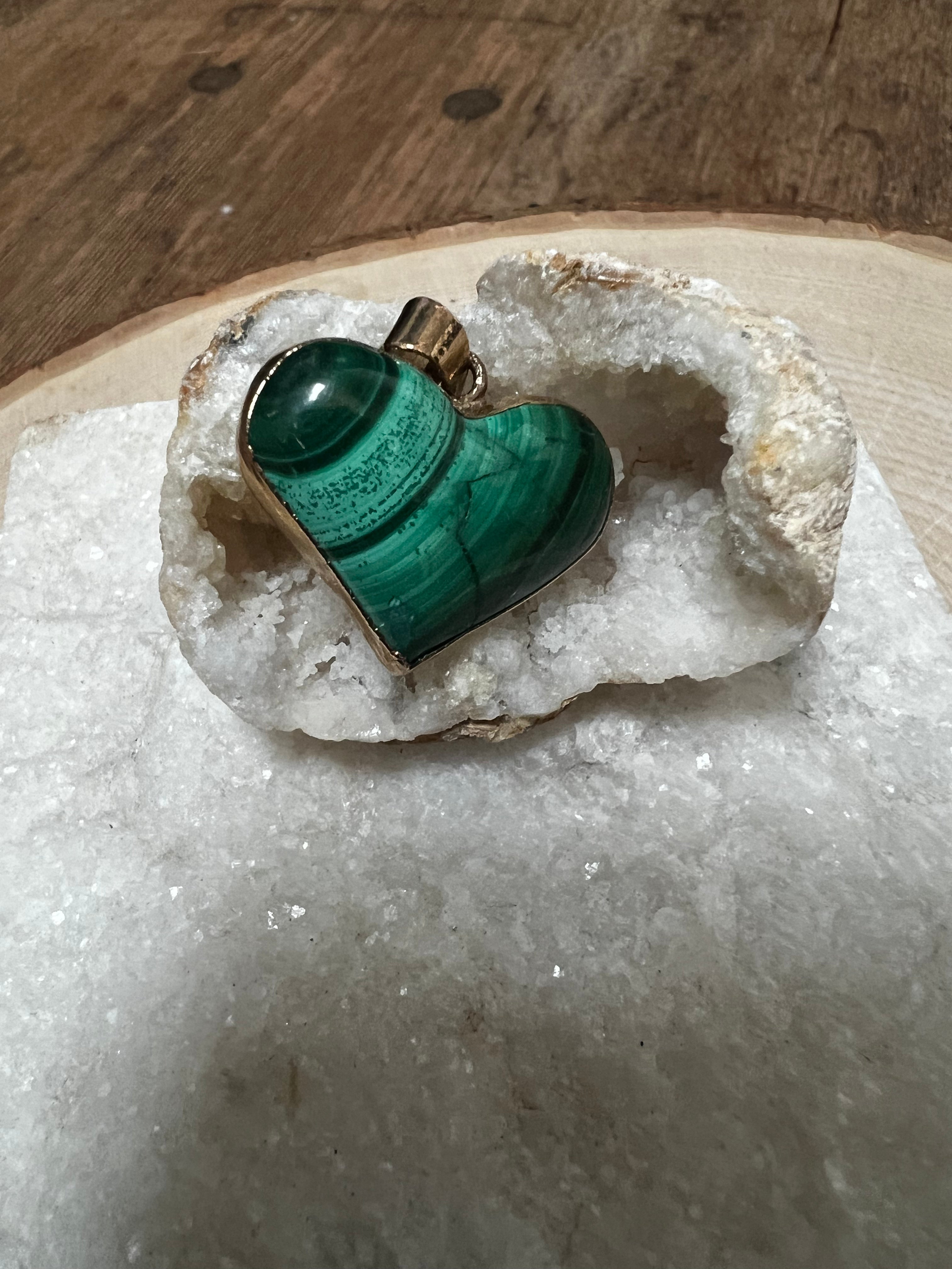 Malacite Heart Pendant