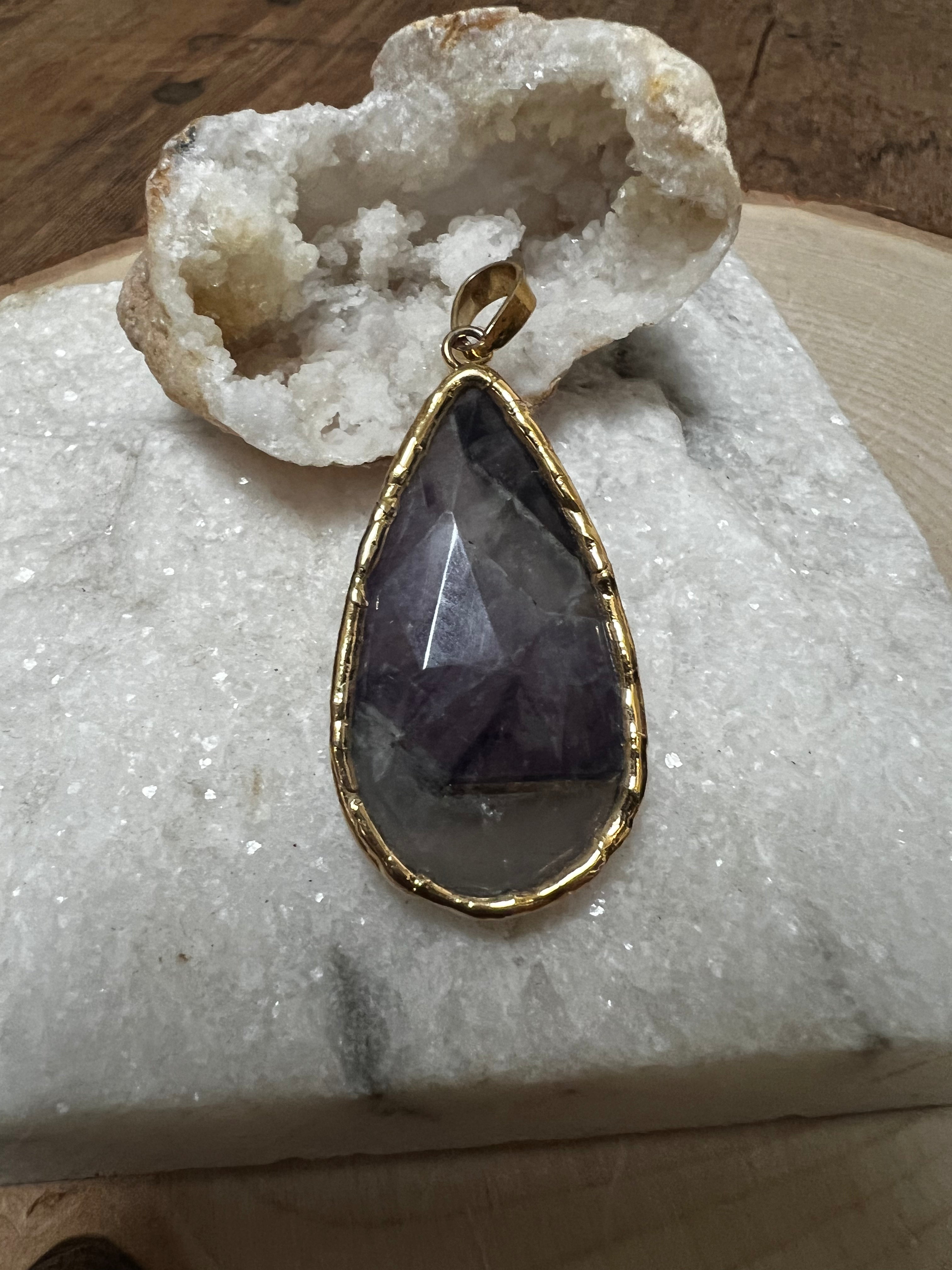 Teardrop Amethyst Pendant