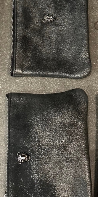 Black Metallic Cheetah Medallion Pauly Pouch