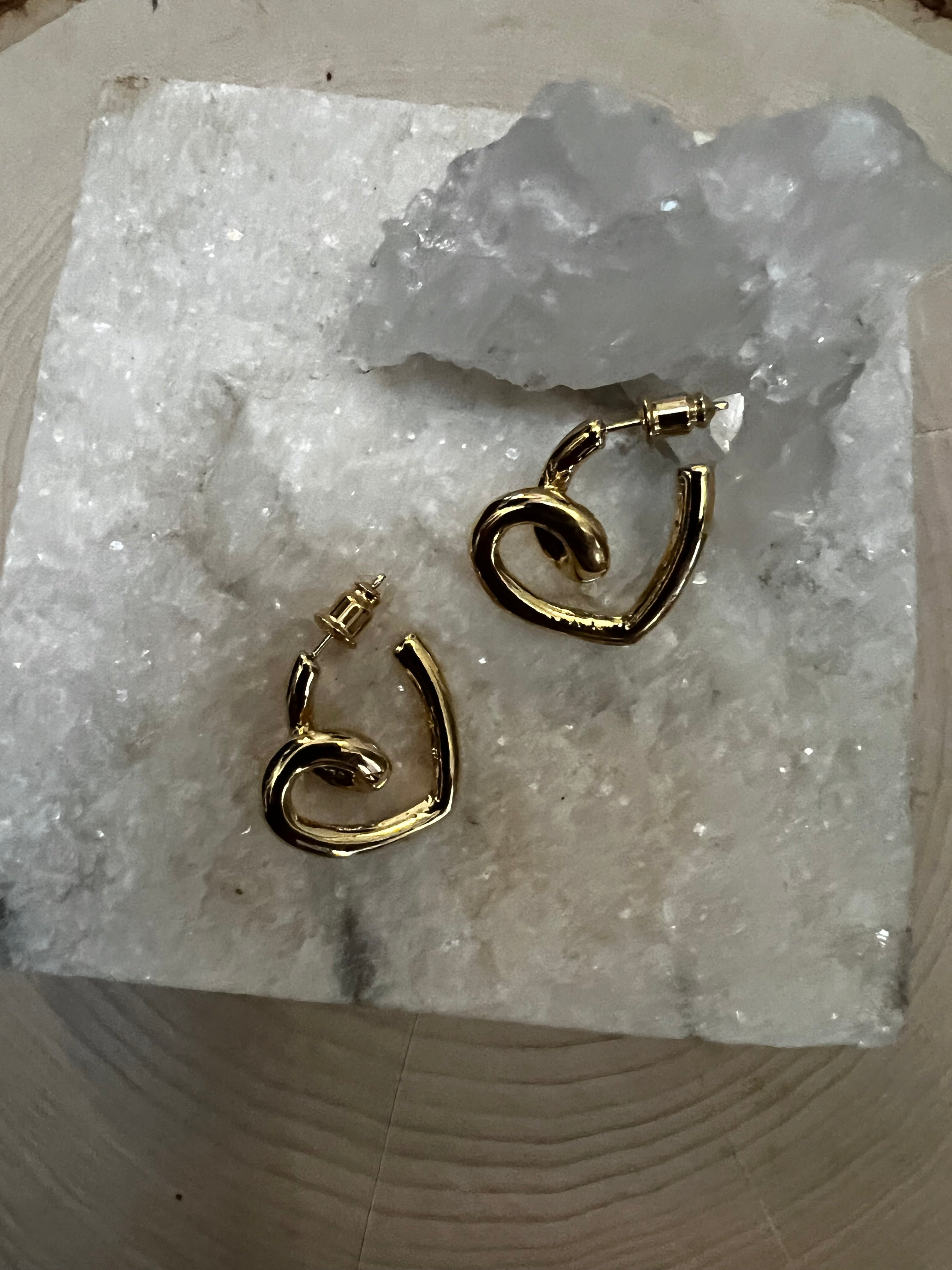 Twisted Heart Earrings