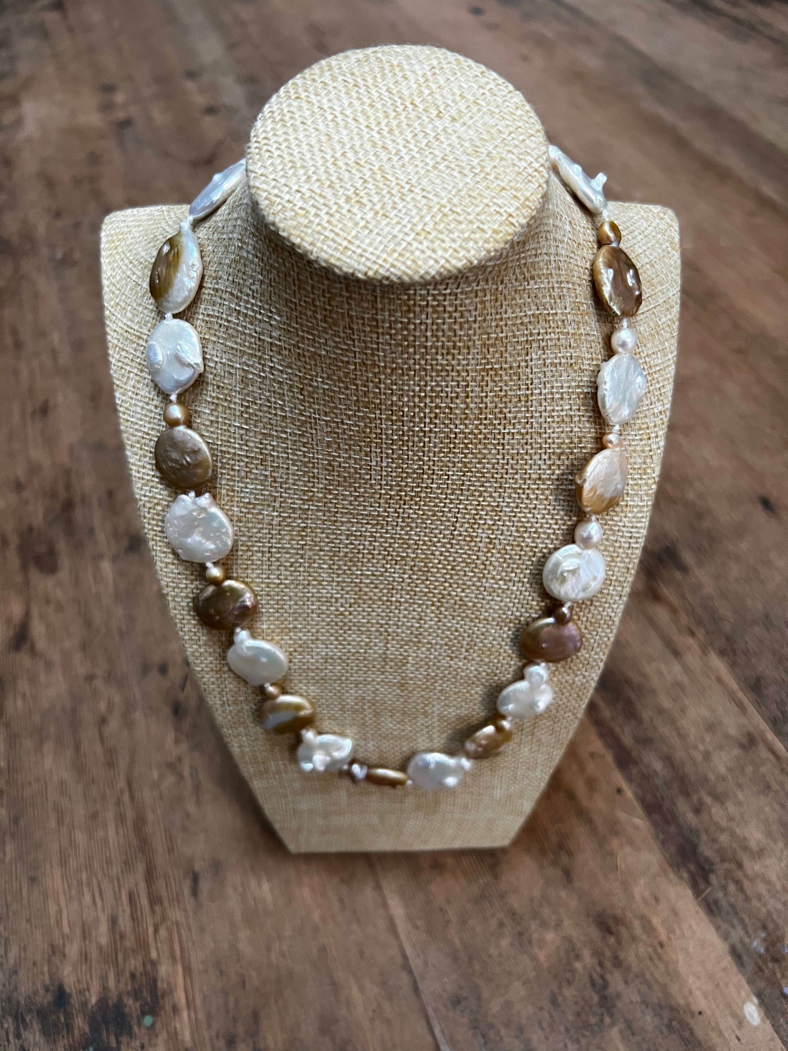 Coin Pearl Necklace A1
