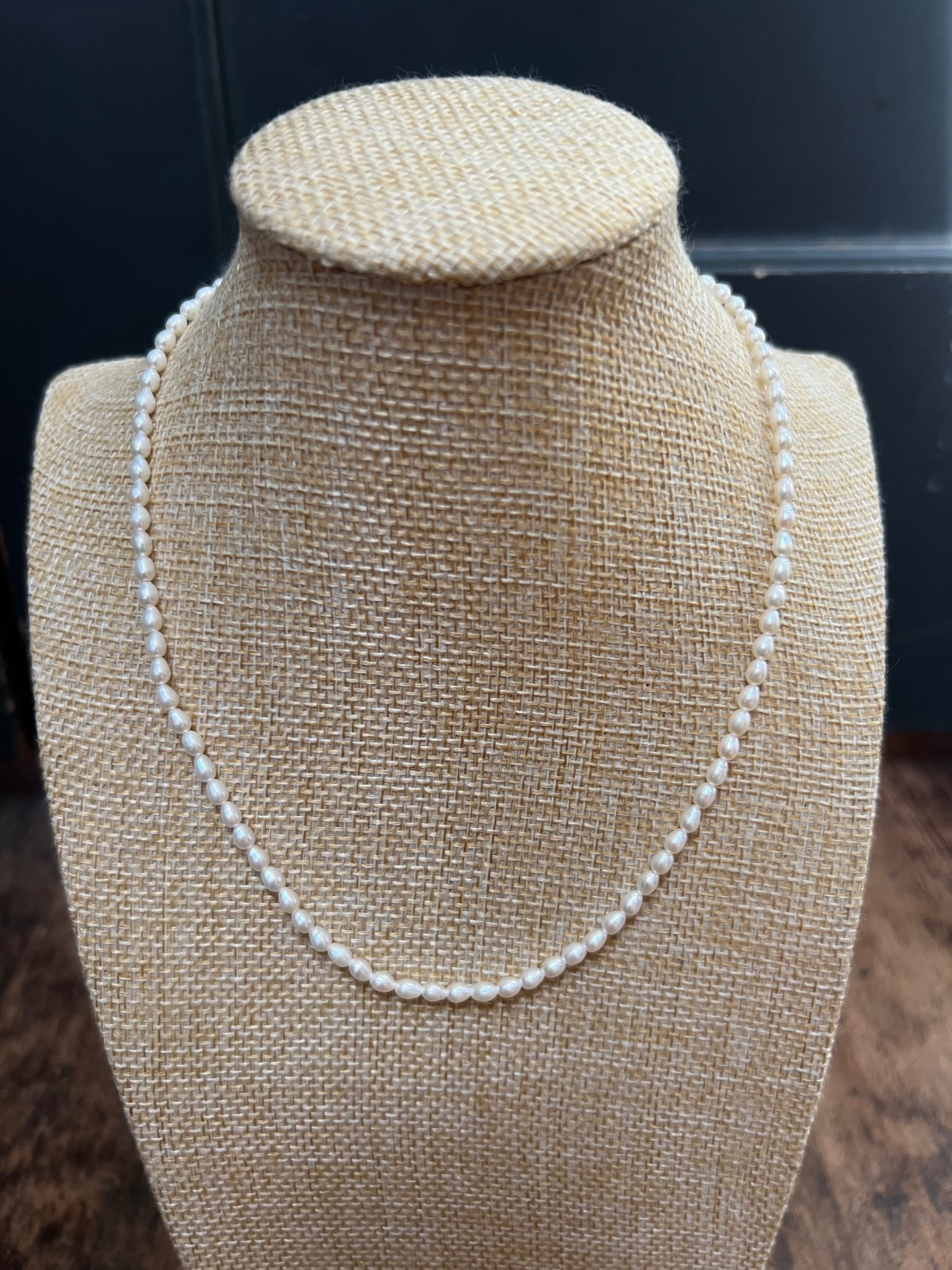 Tiny White Pearl Strand A8