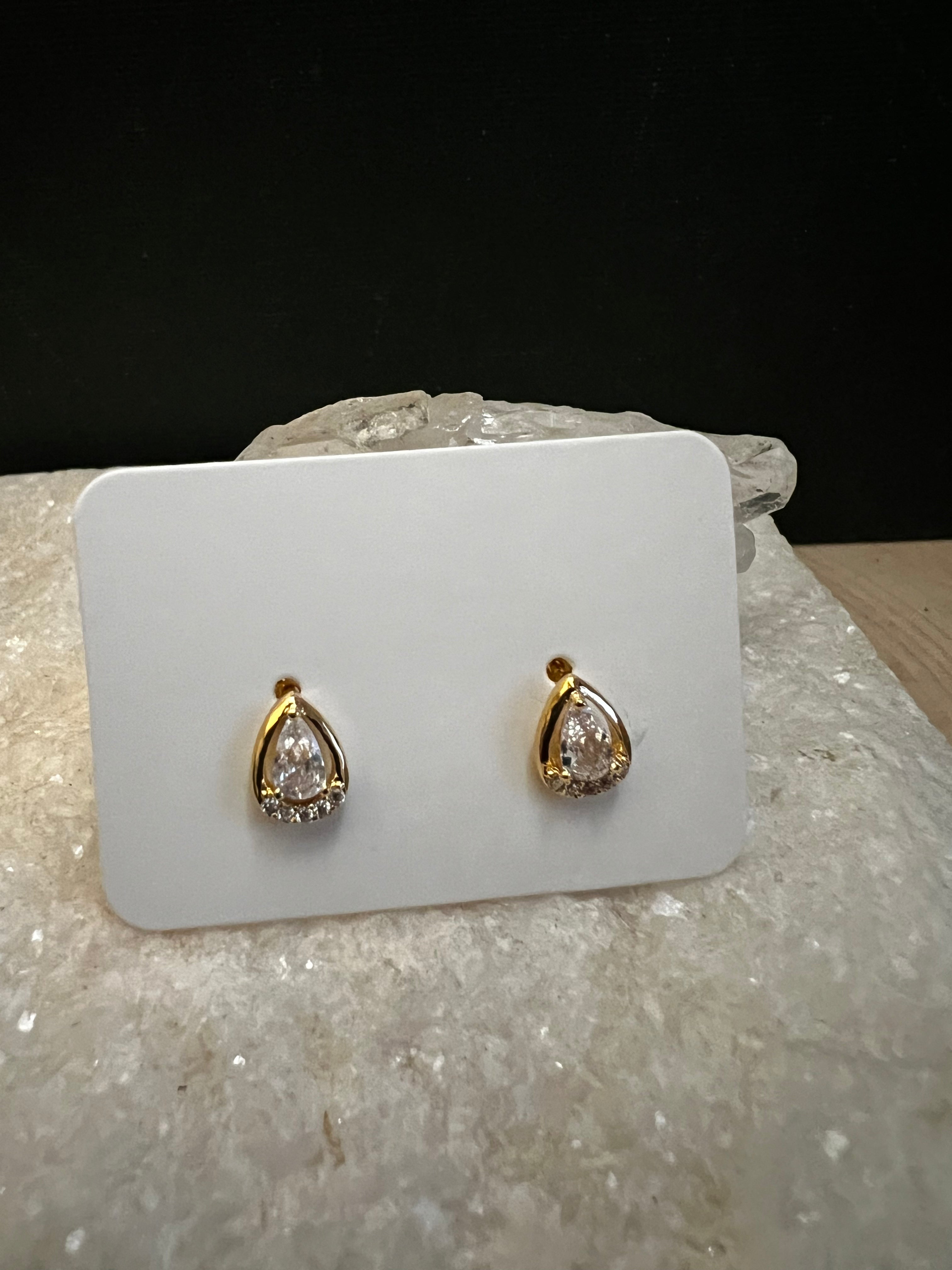 Loop Teardrop Diamond Earrings