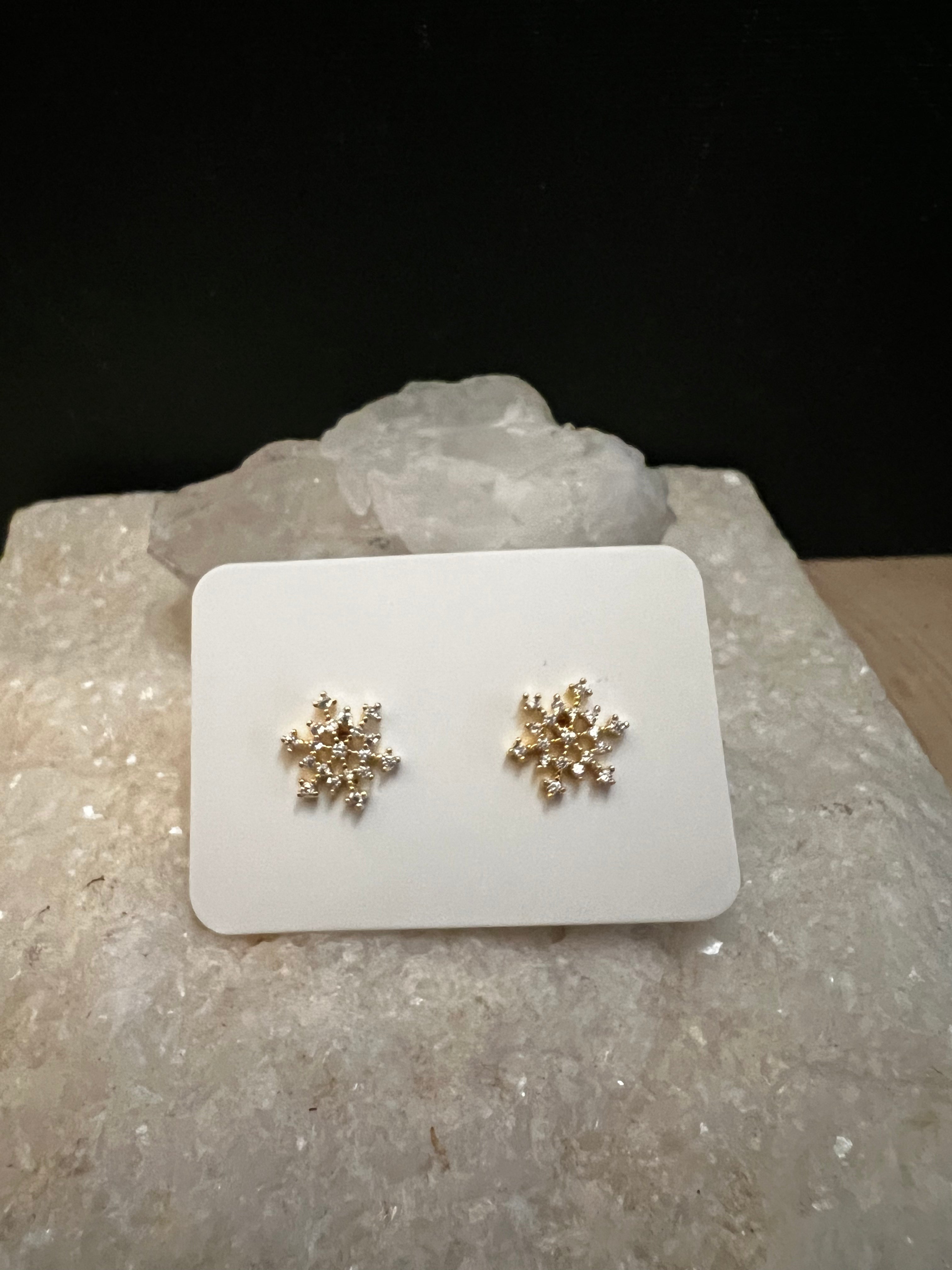 Snowflake Diamond Studs