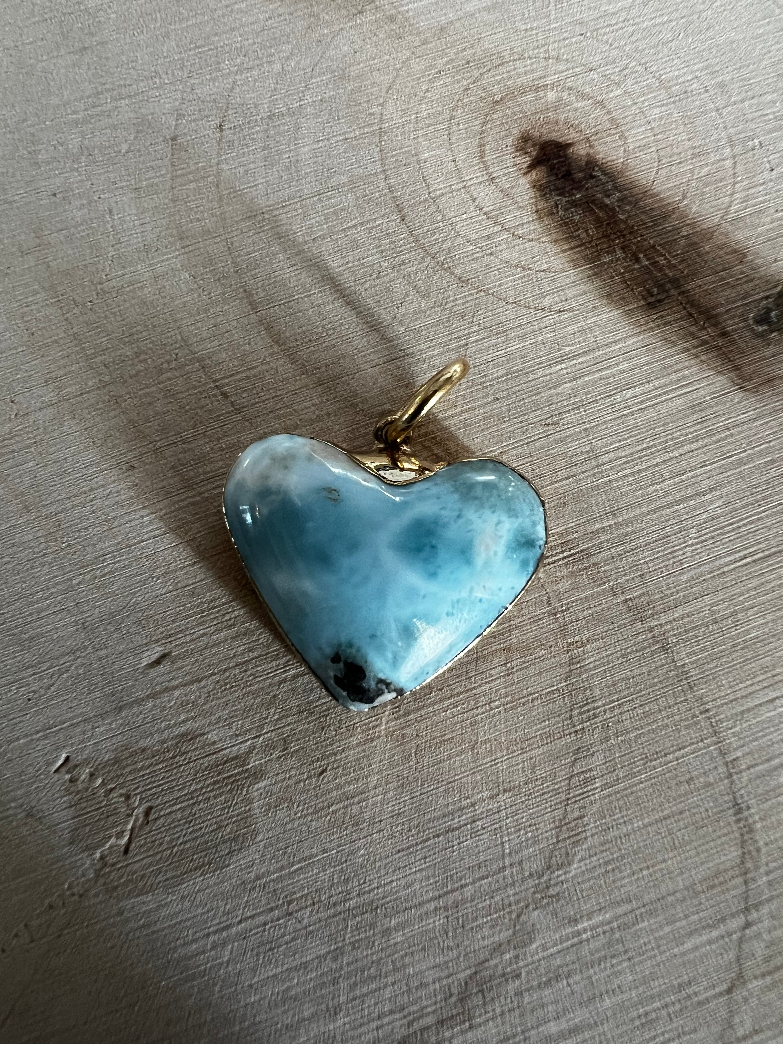 Cloud Heart Stone Pendant