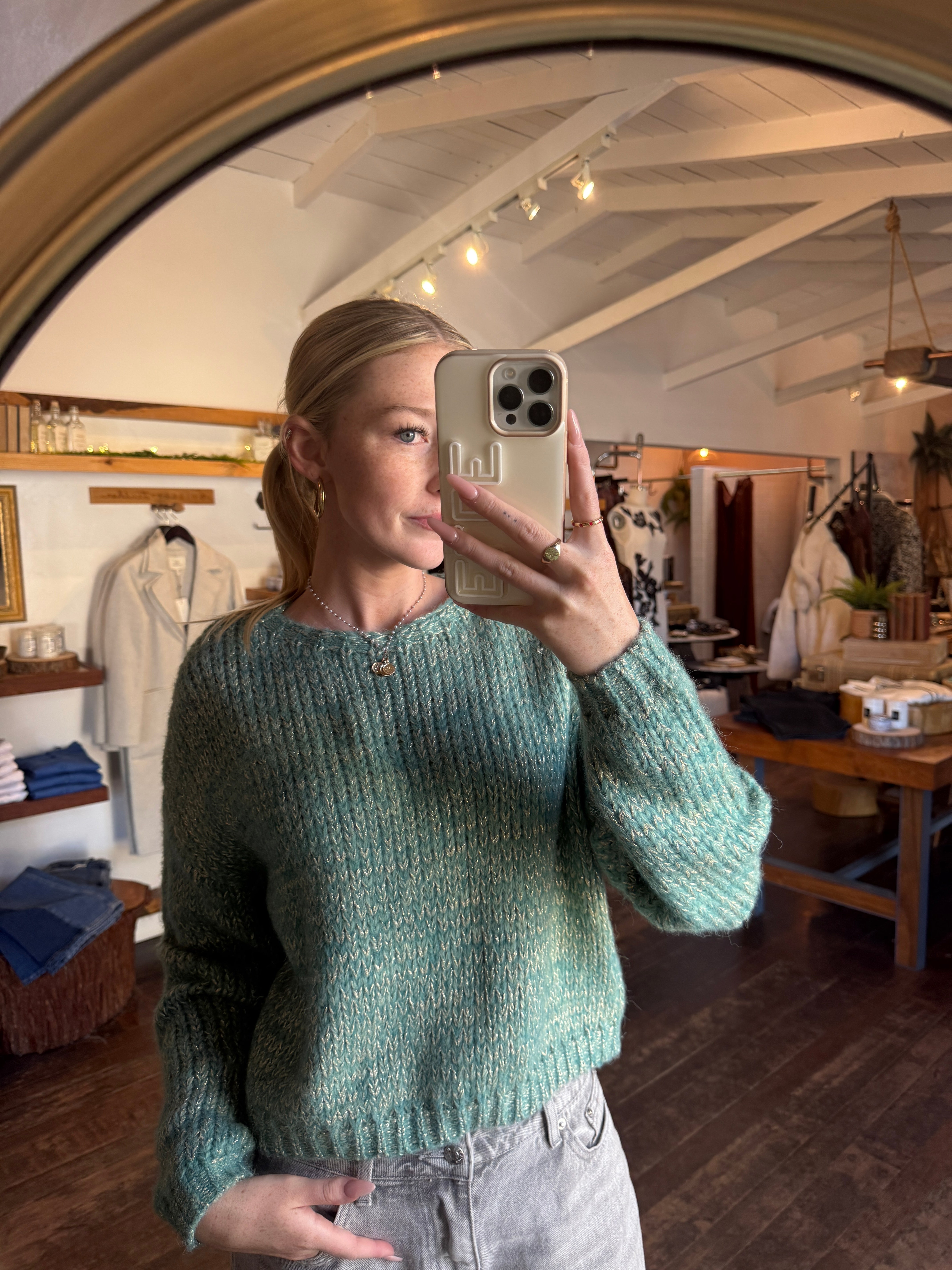 Teal Twinkle Sweater