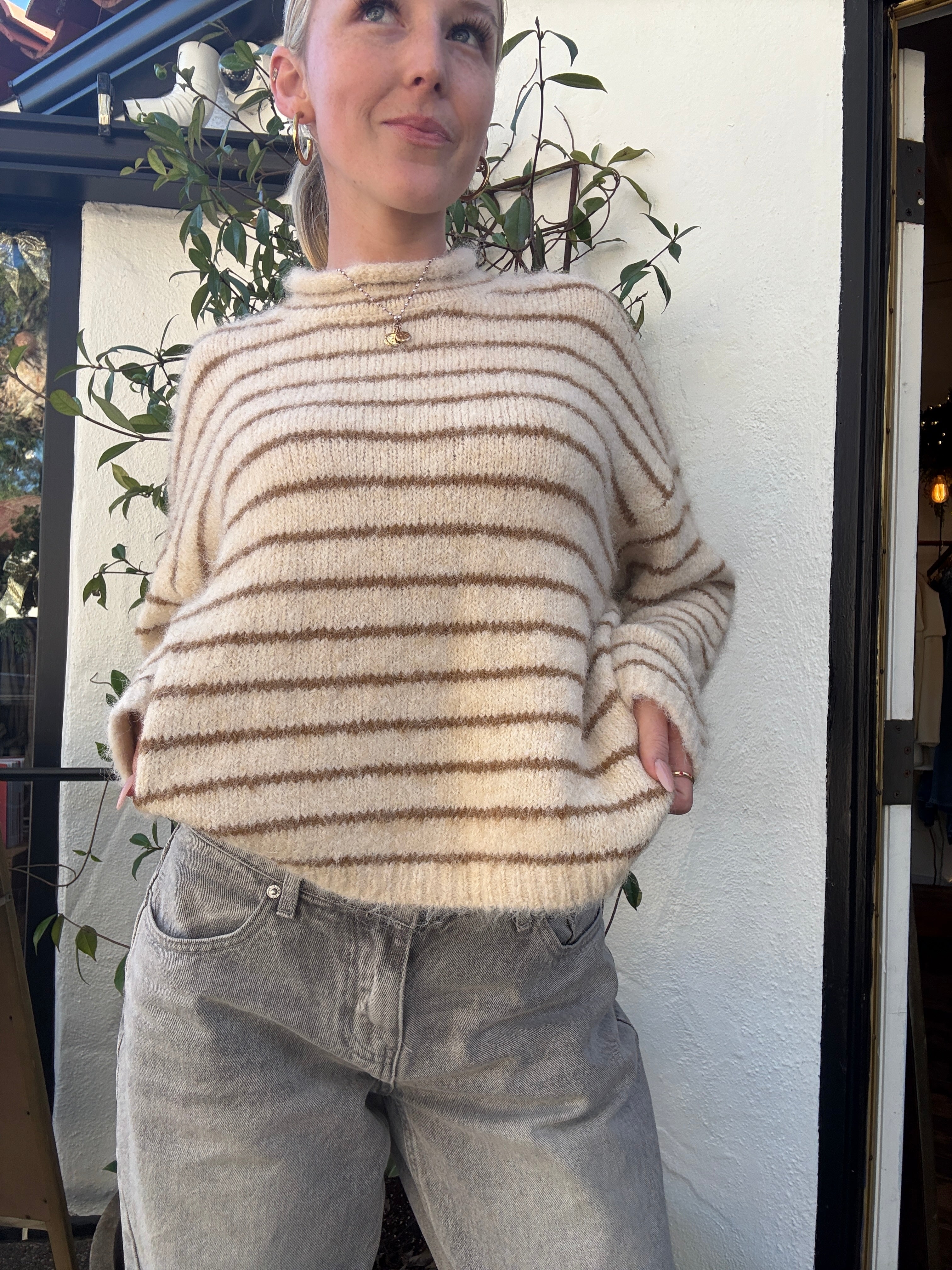 Carmel Stripe Sweater