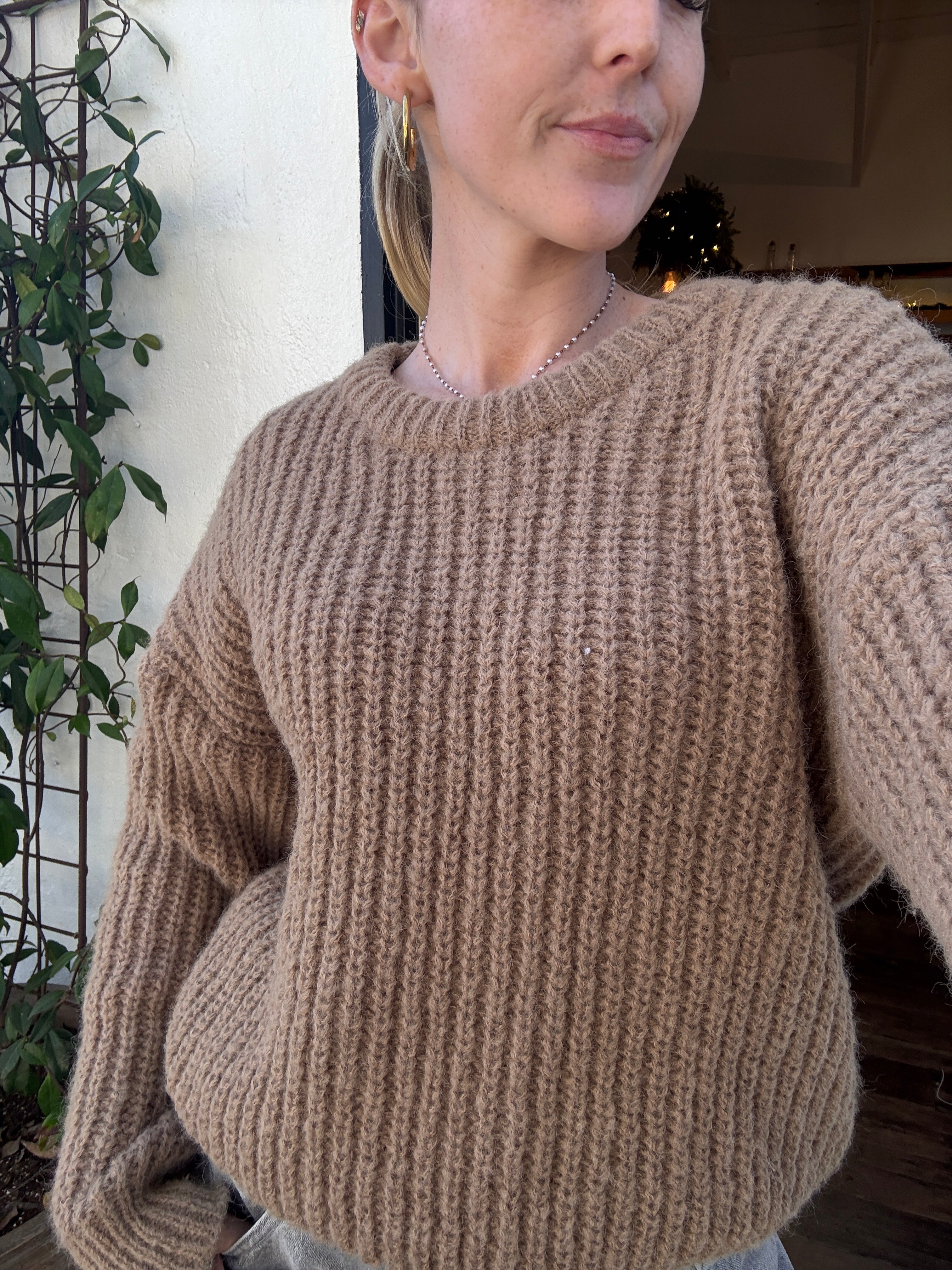 Brown Cable Sweater