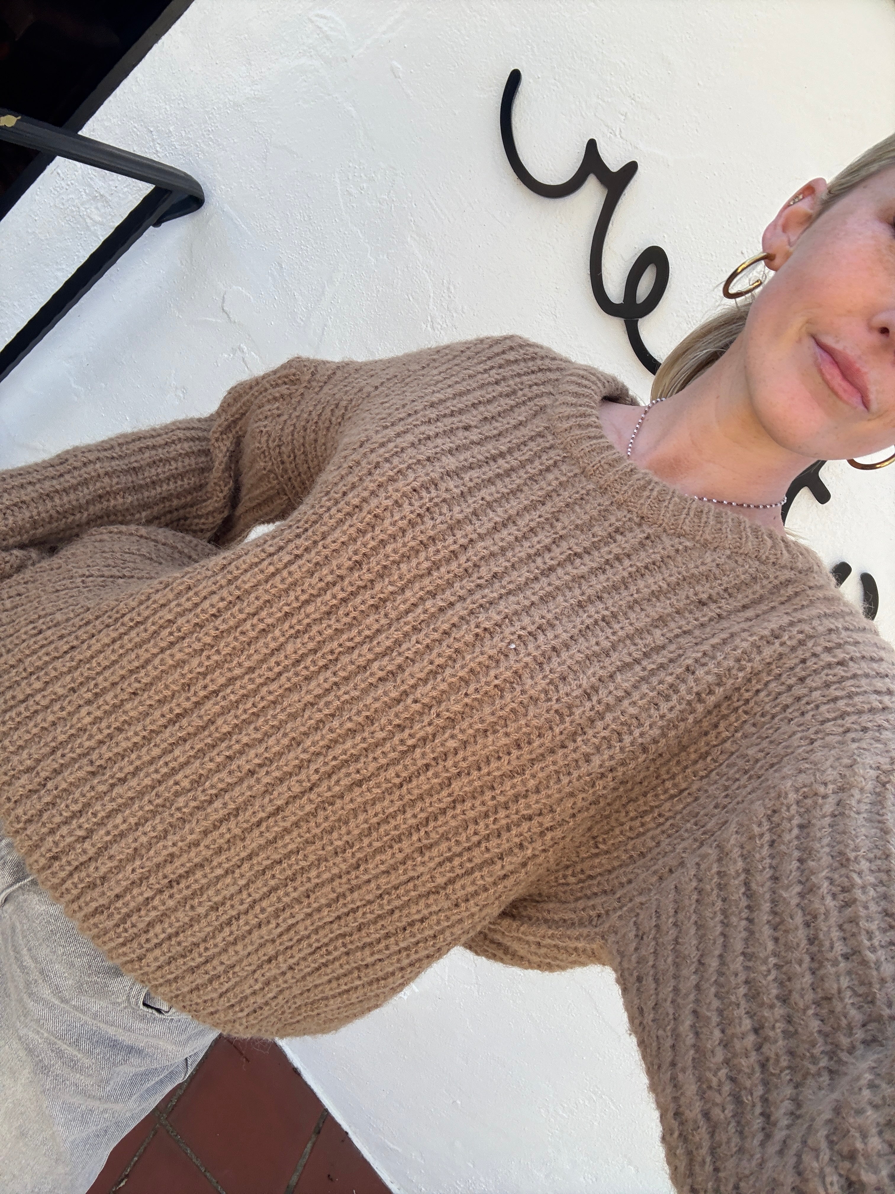 Brown Cable Sweater