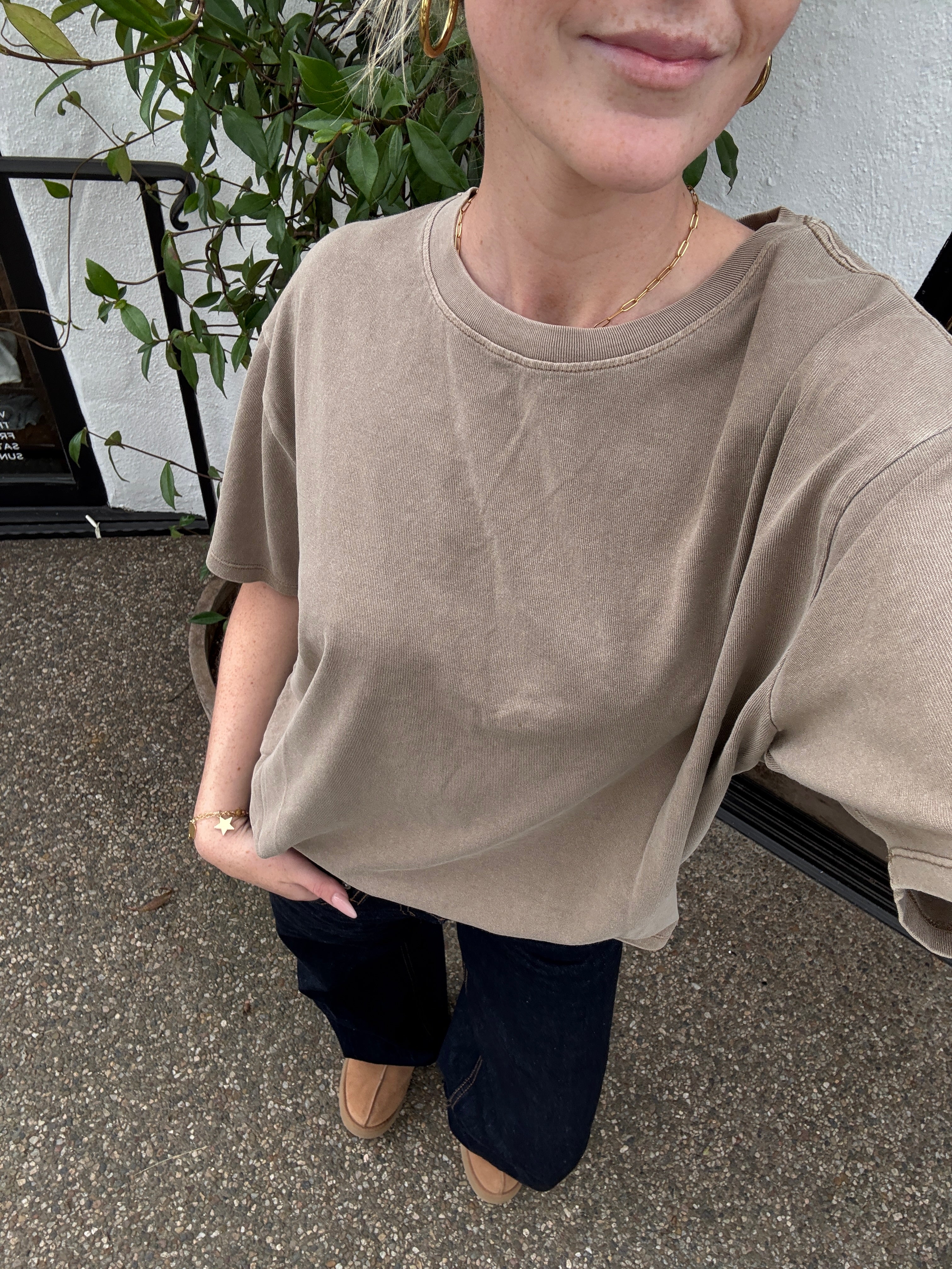 Mocha Oversized Tee