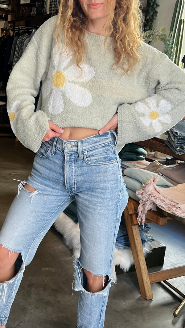 Pistachio Flower Market Sweater