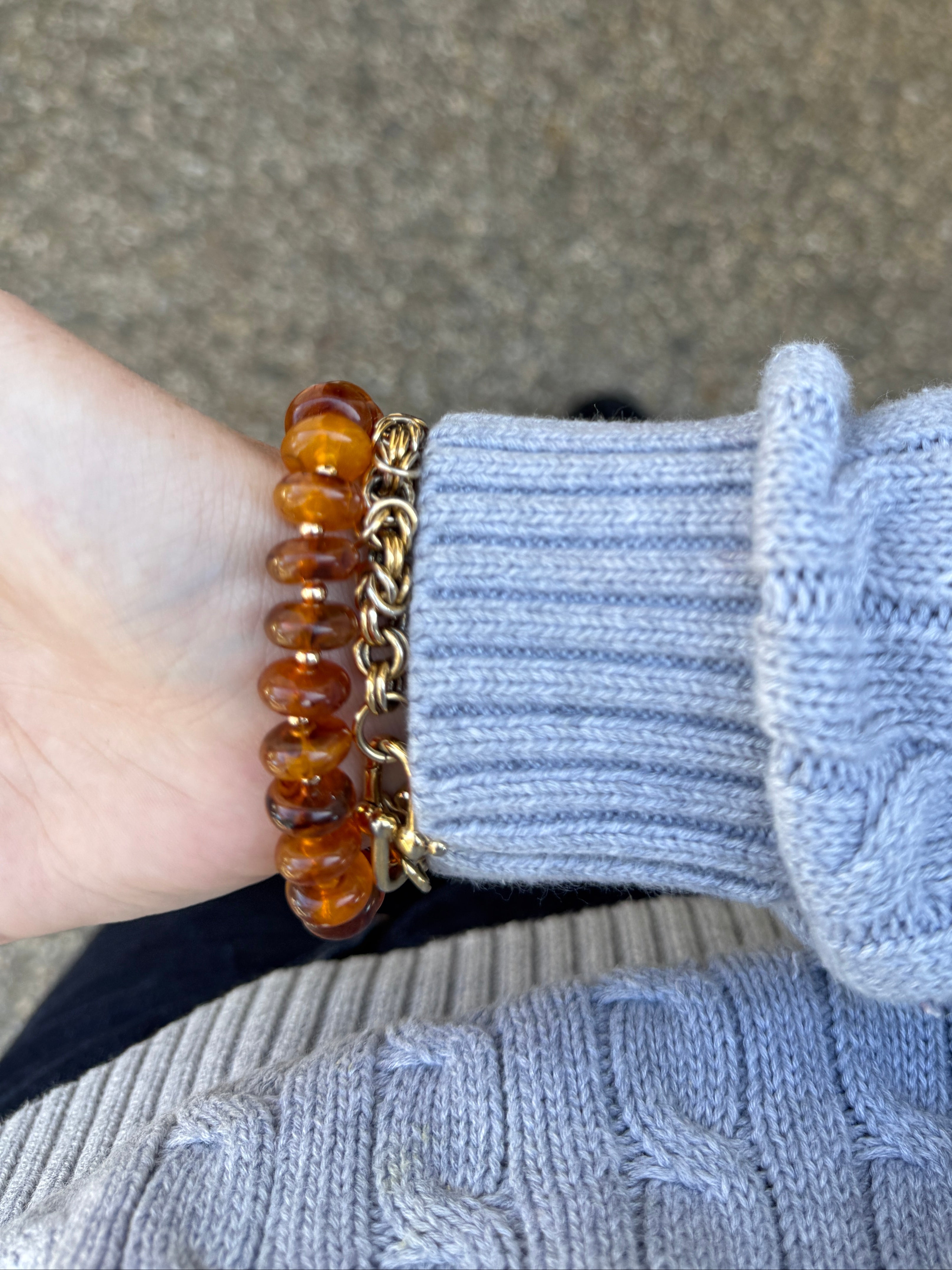 Amber Bead Bracelet