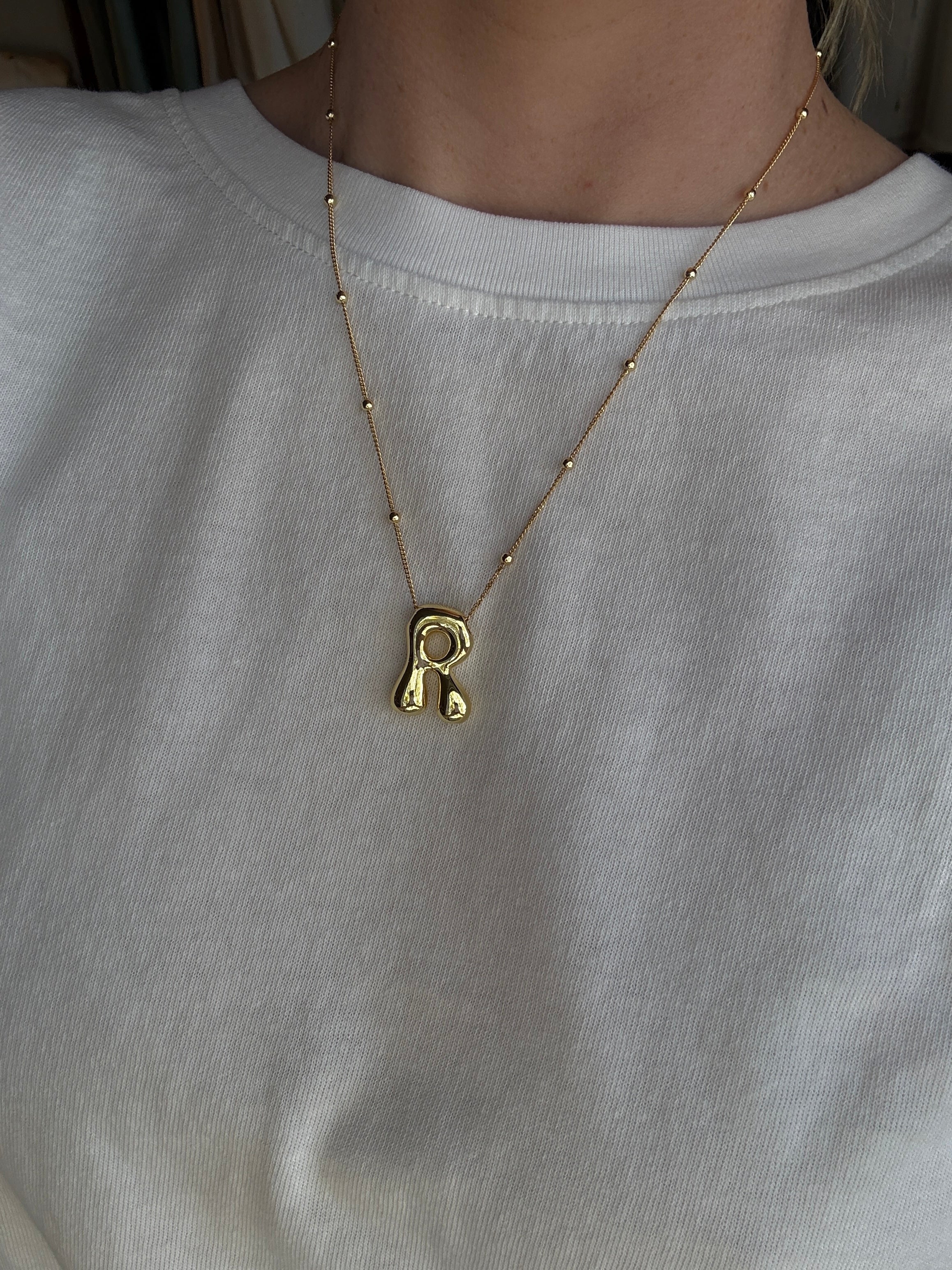 Artistic Bubble Letter Necklace