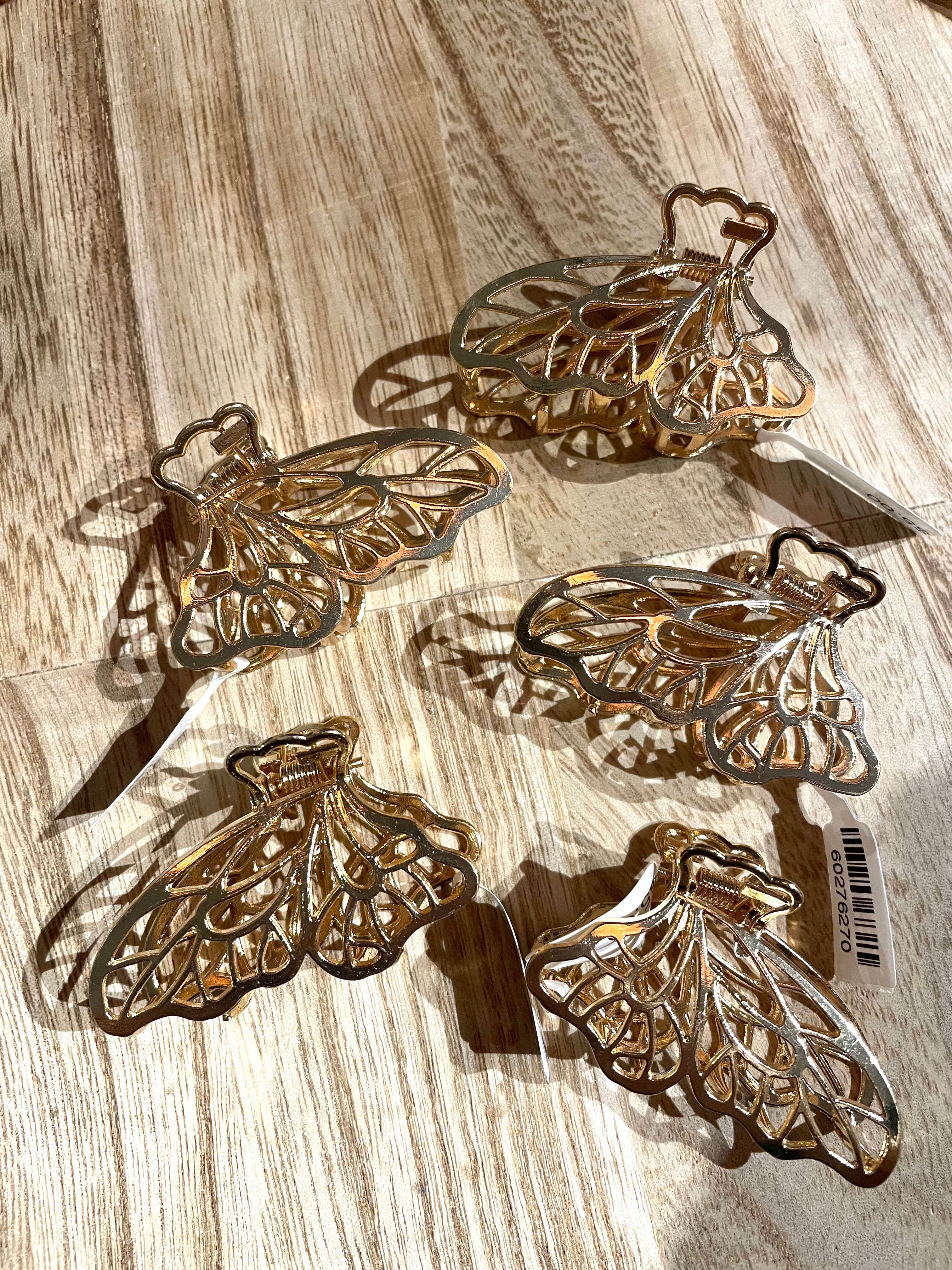 Gold Butterfly Clip 2