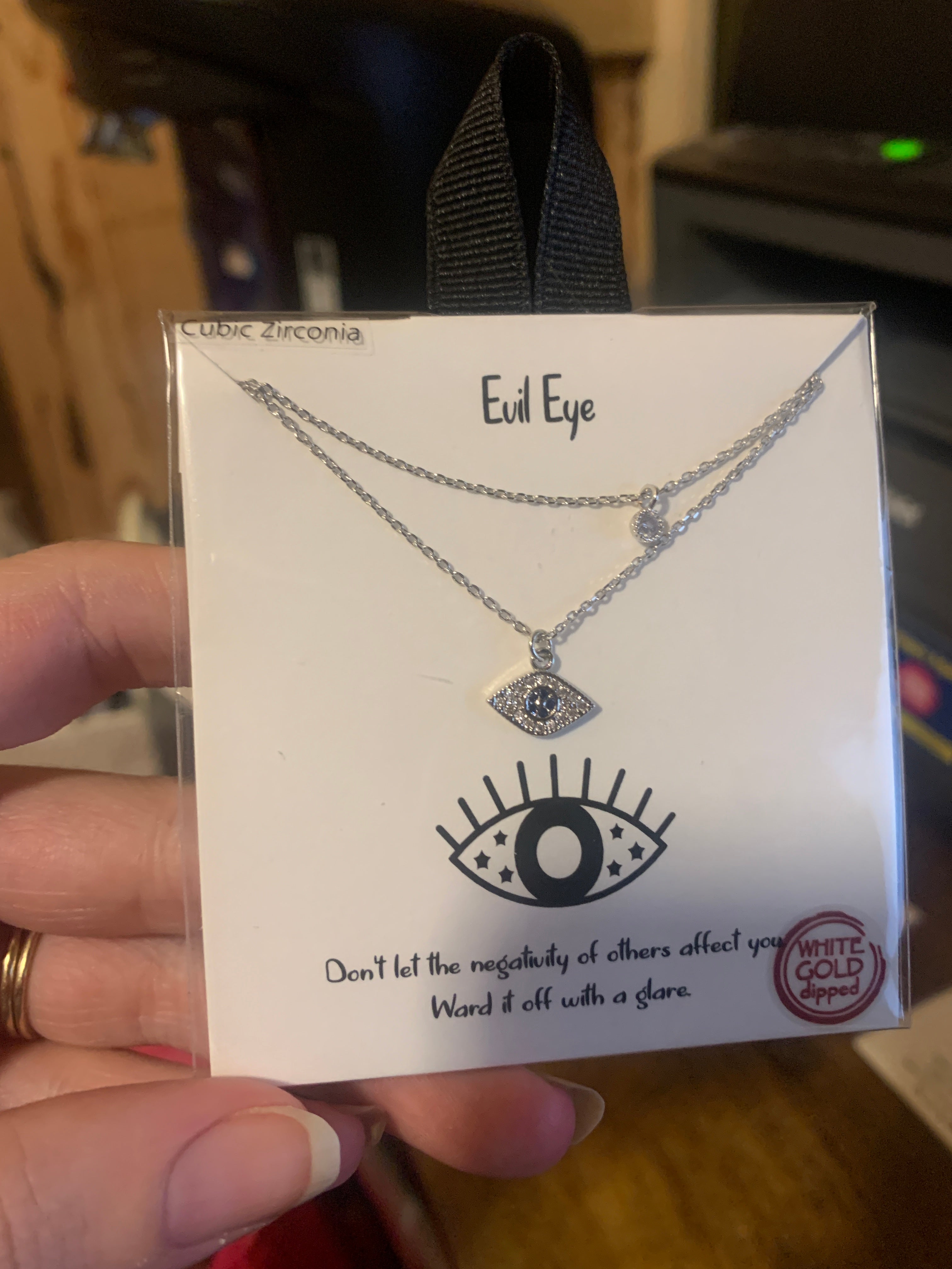 Silver Double Eye Necklace