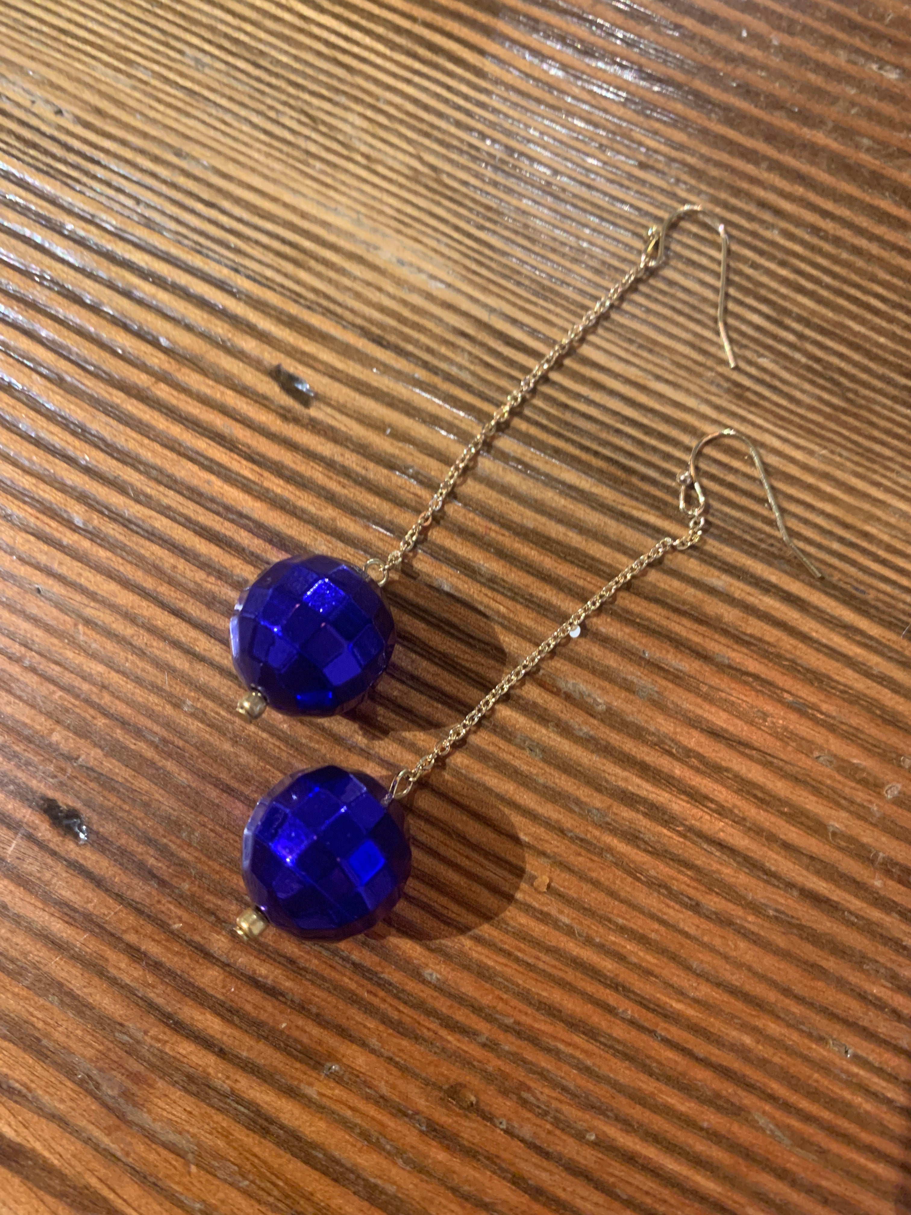 Purple Disco Earrings