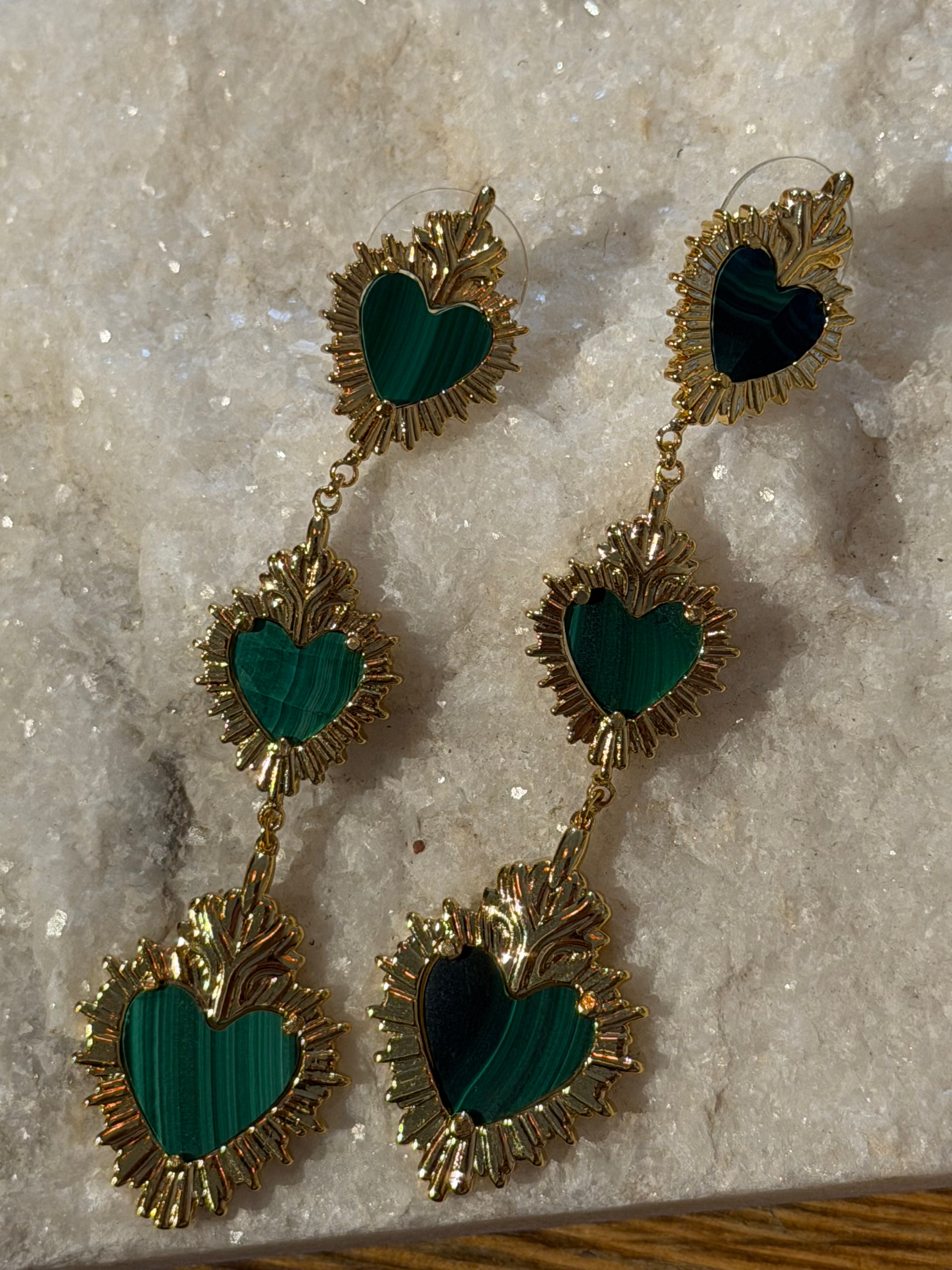 Emerald Corazon Multi Earrings