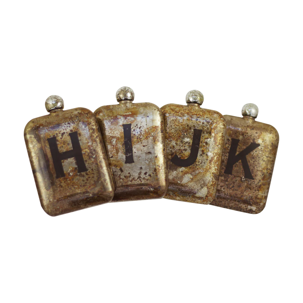 Initial Whiskey Flask
