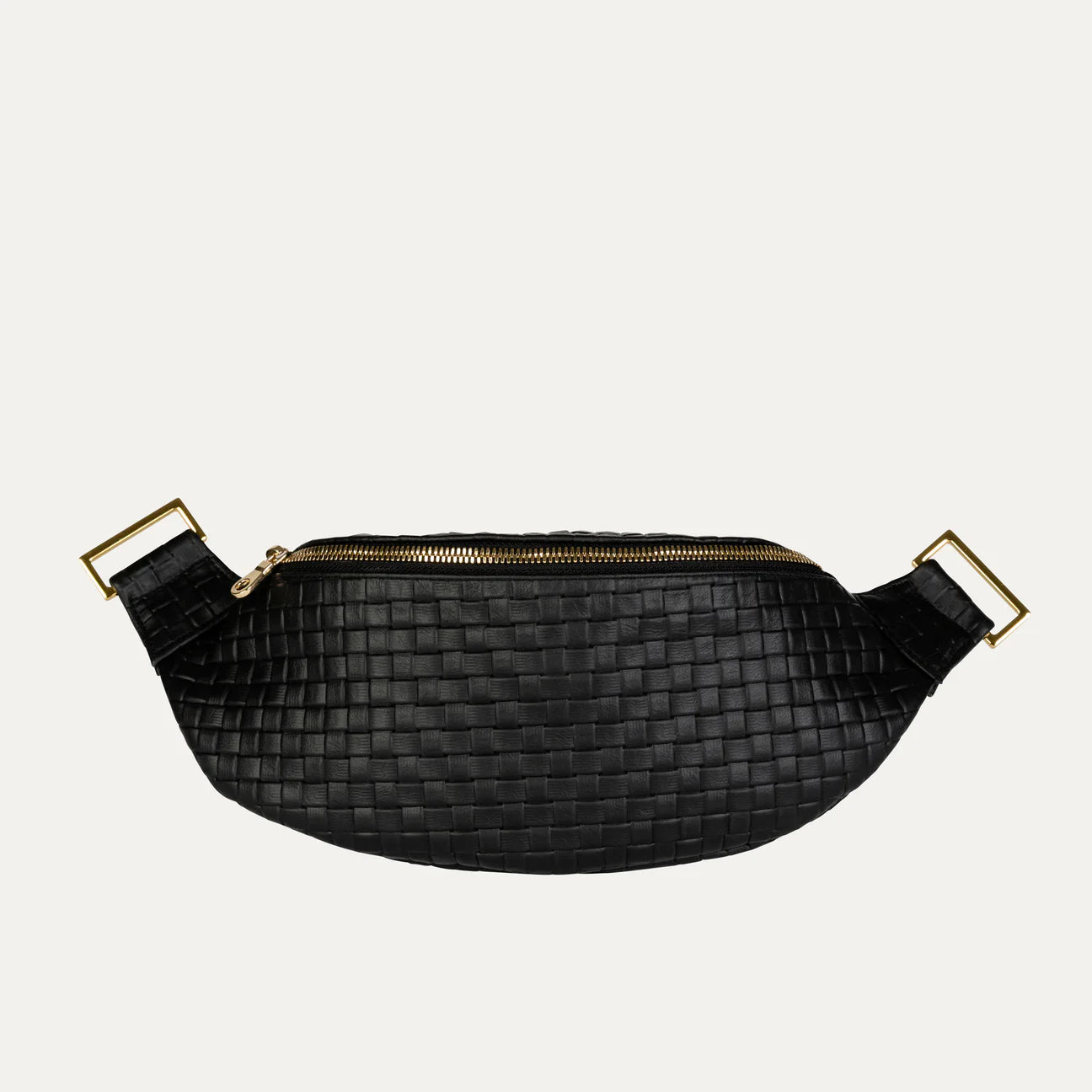 Black Woven Fanny Pack
