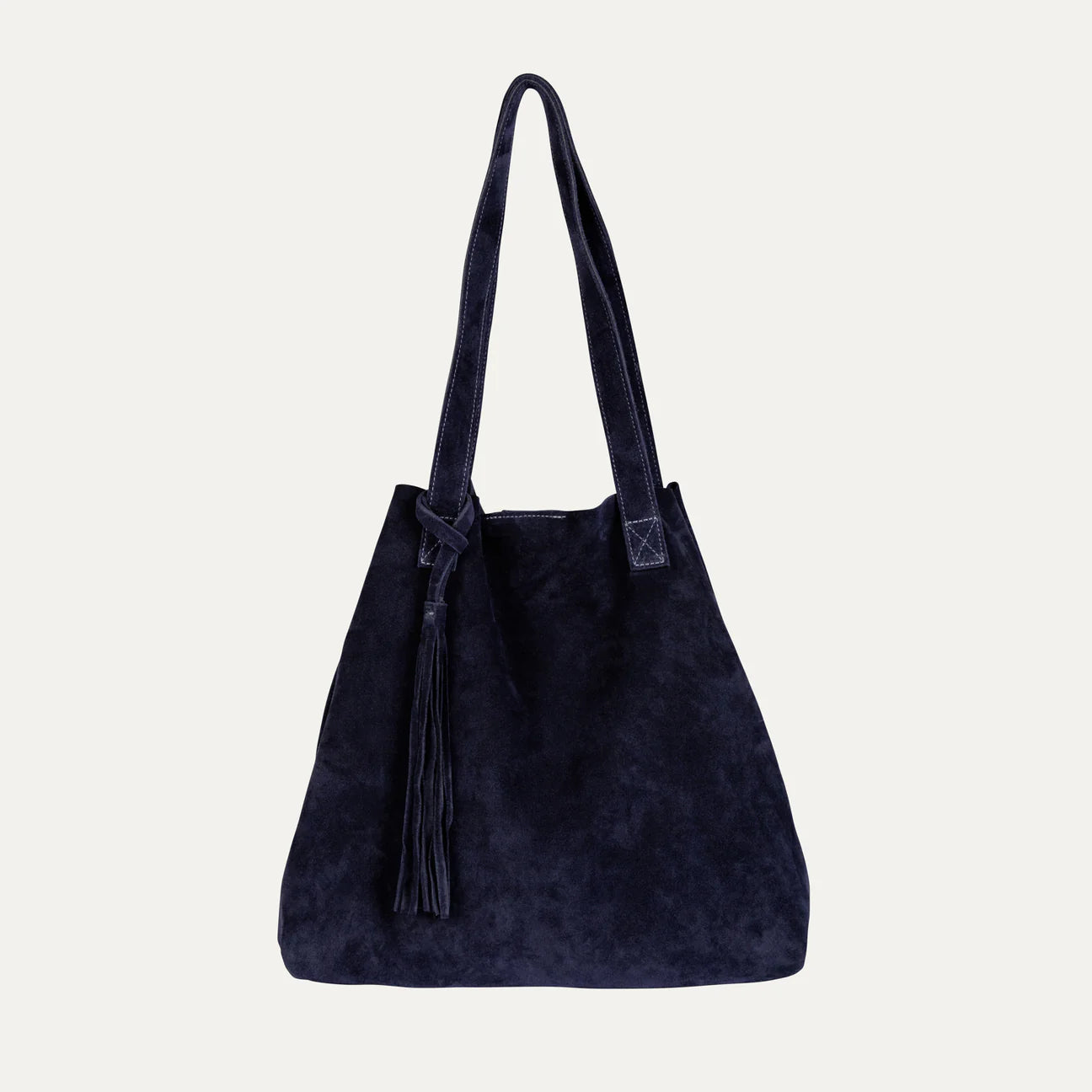 Navy Suede Tote