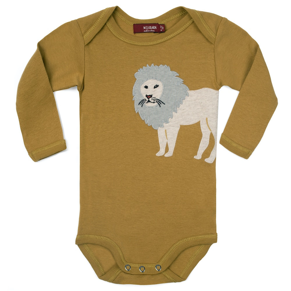 Lion Applique Organic LS One Piece