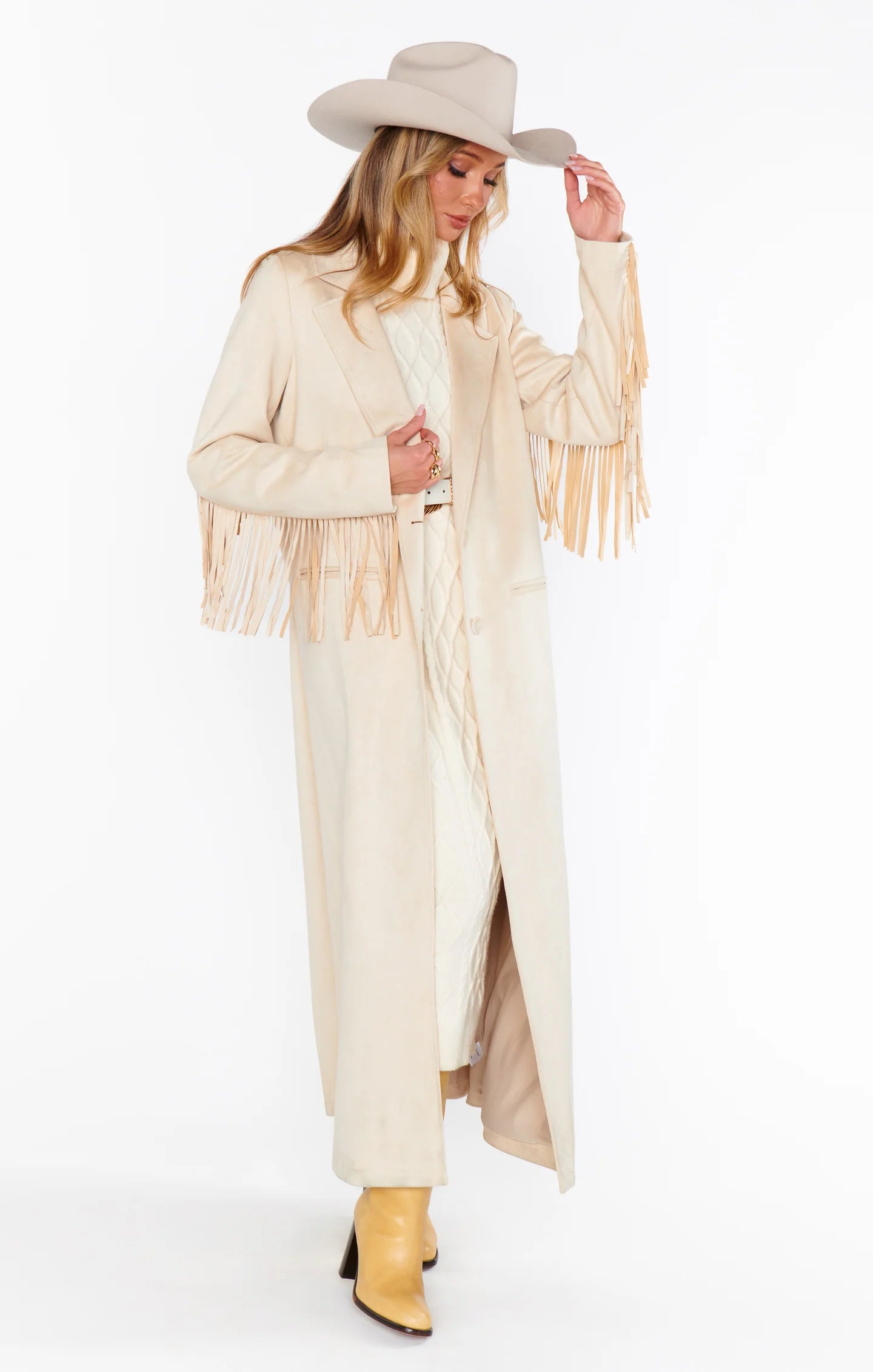 Cream Sierra Fringe Jacket