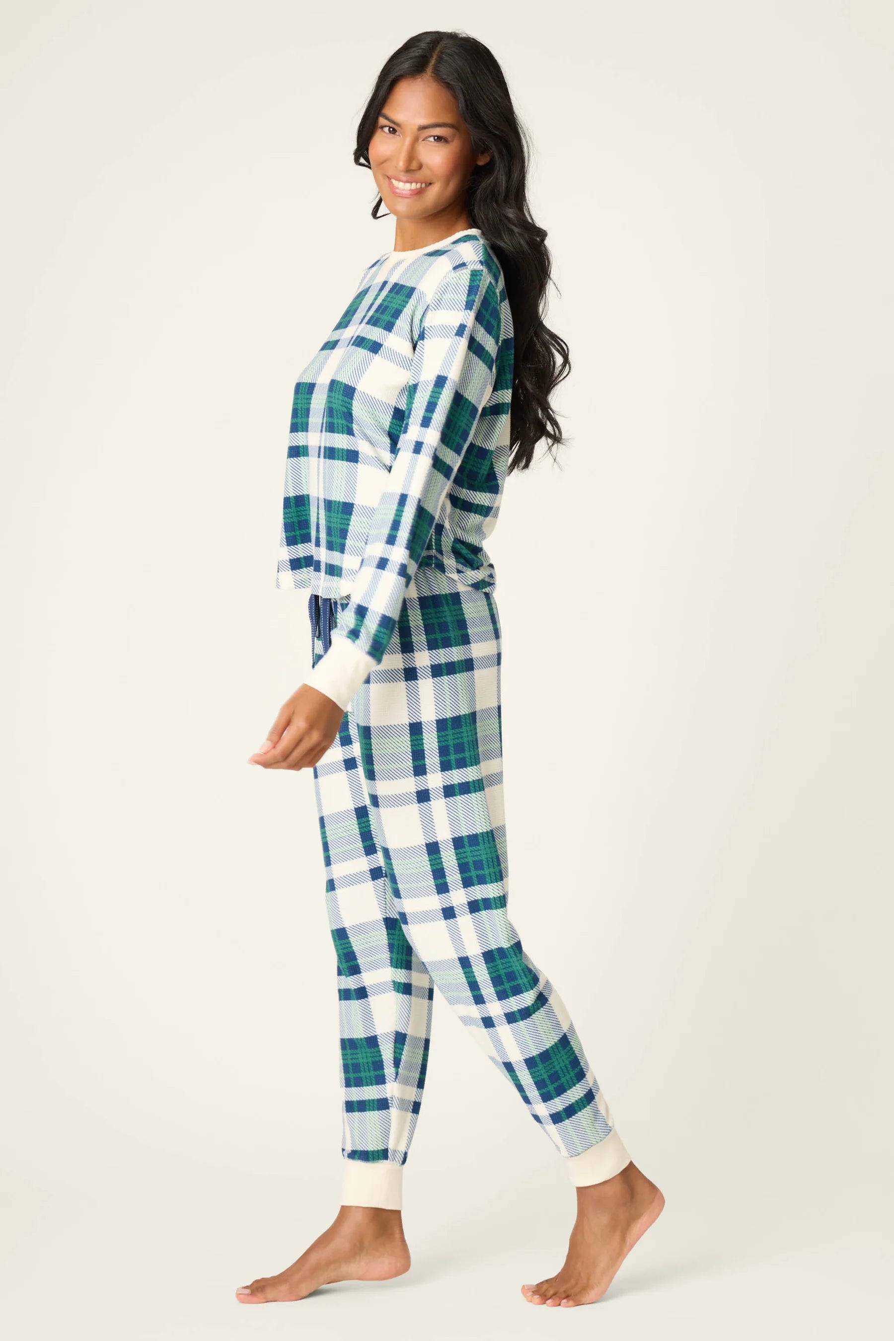 Plaid Thermal PJ Set