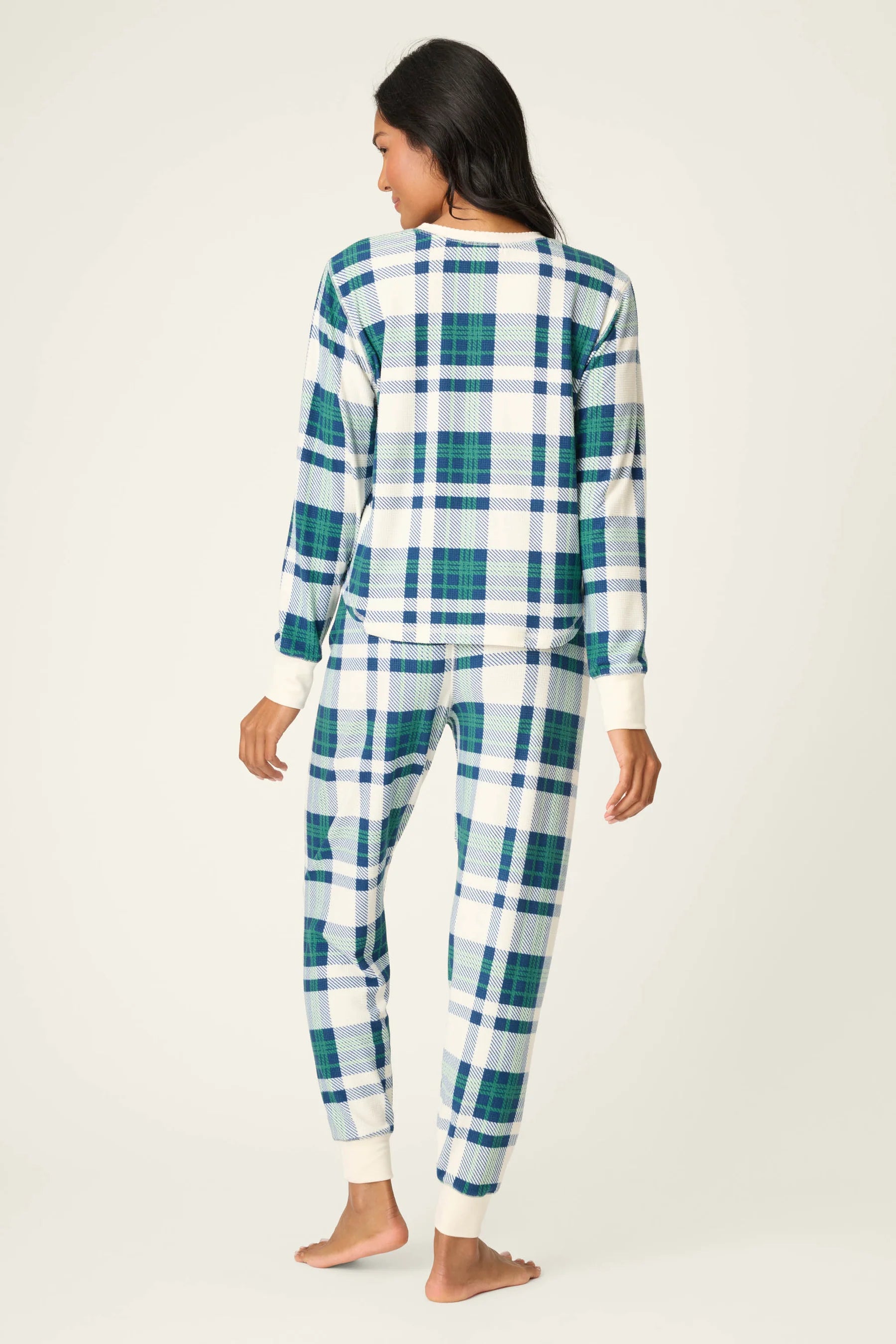 Plaid Thermal PJ Set