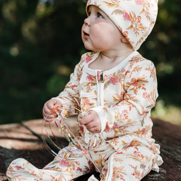 Floral Vintage Ruffle Romper