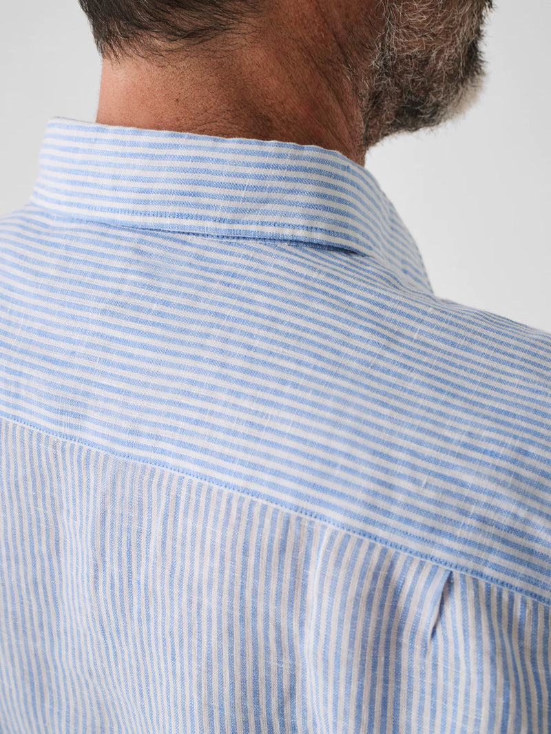 Summer Stripe Linen Laguna Shirt