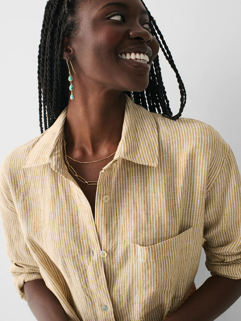 Sun Stripe Linen Laguna Dress