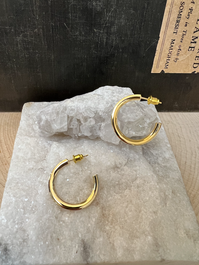 Small Wonky Gold Hoops