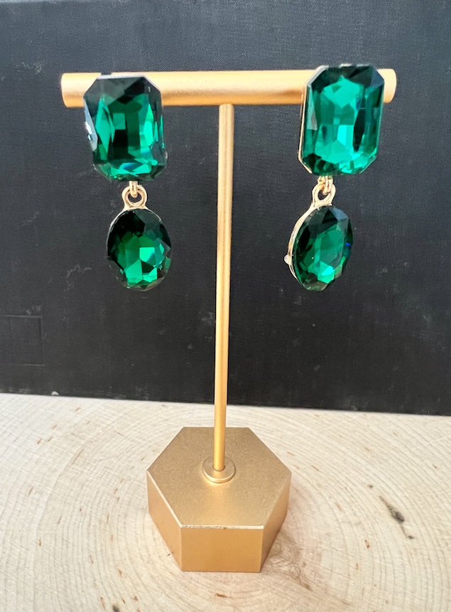 Emerald Droop Earrings