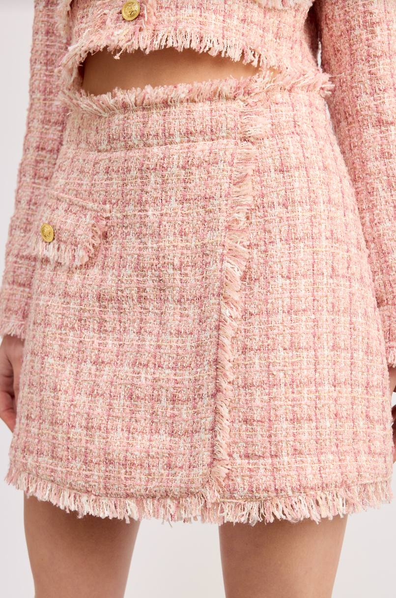 Blush Tessa Tweed Skort