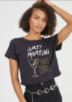 Faded Black Dirty Martini