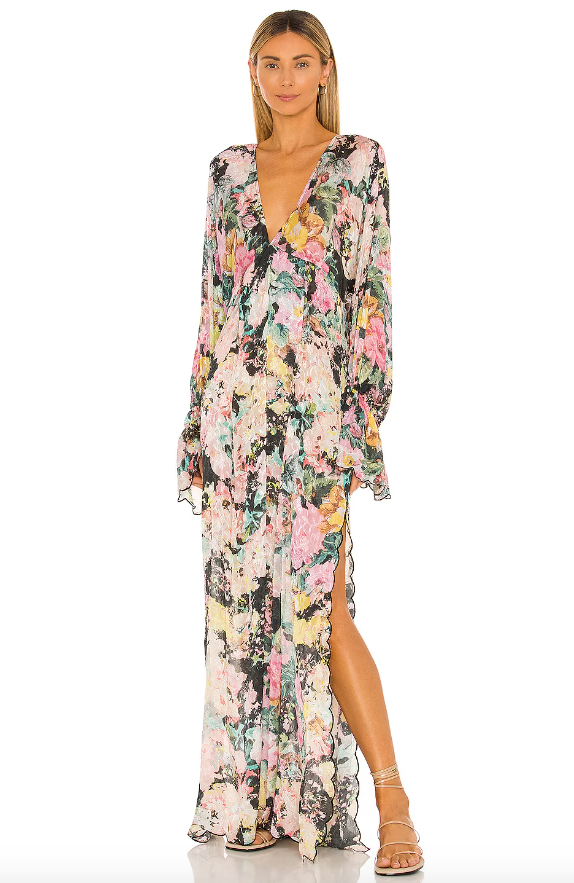 Black Teien Kaftan Dress