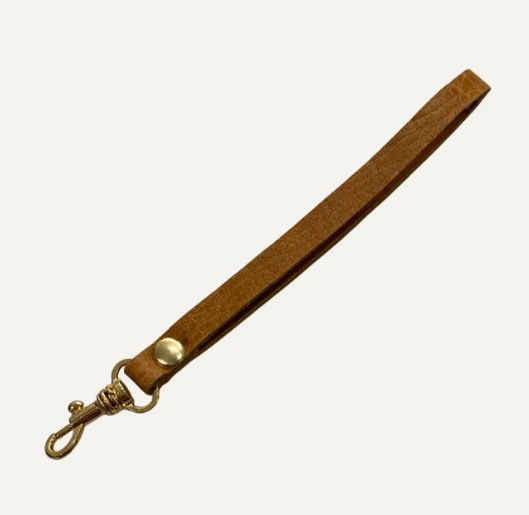 Cognac Gold Wristlet Strap Attachment
