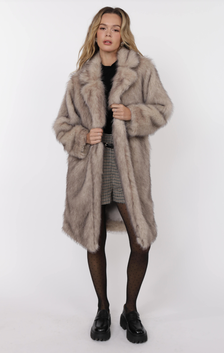 Pixie Tipped Fur Coat