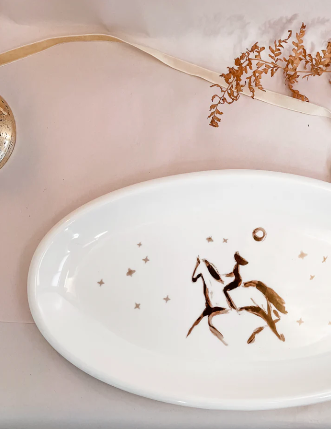 Night Ride Porcelain Platter