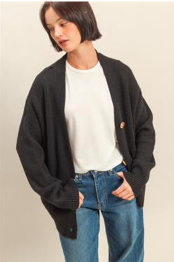 Black Cozy Cardigan