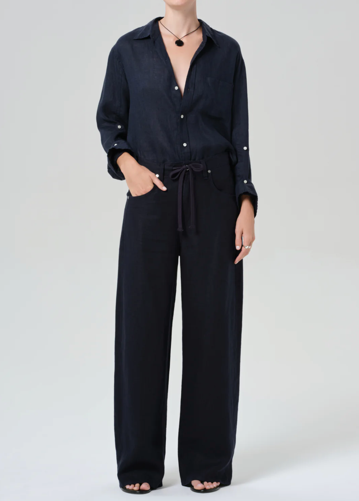 True Navy Kayla Shrunken