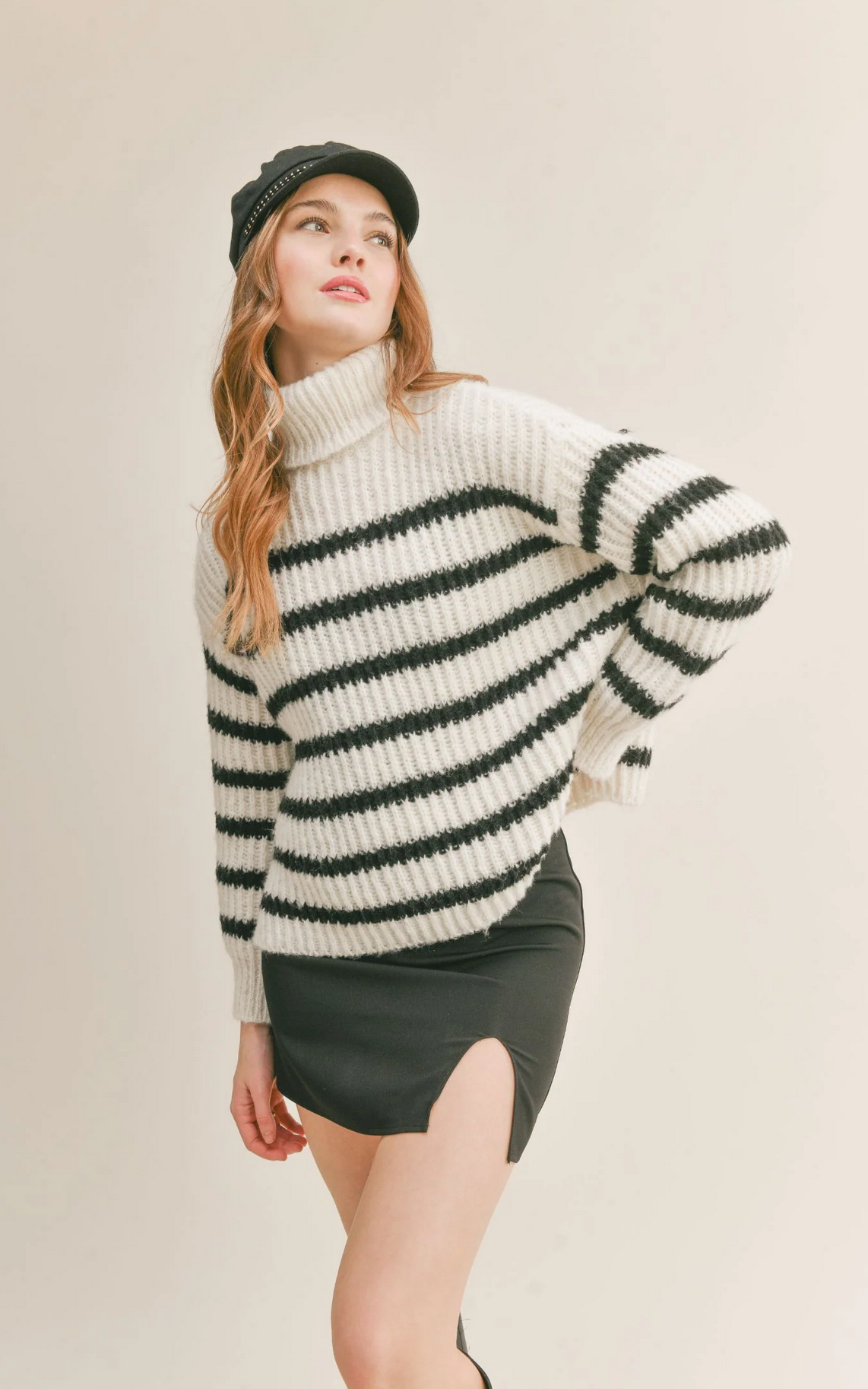 Ivory Black Aki Sweater