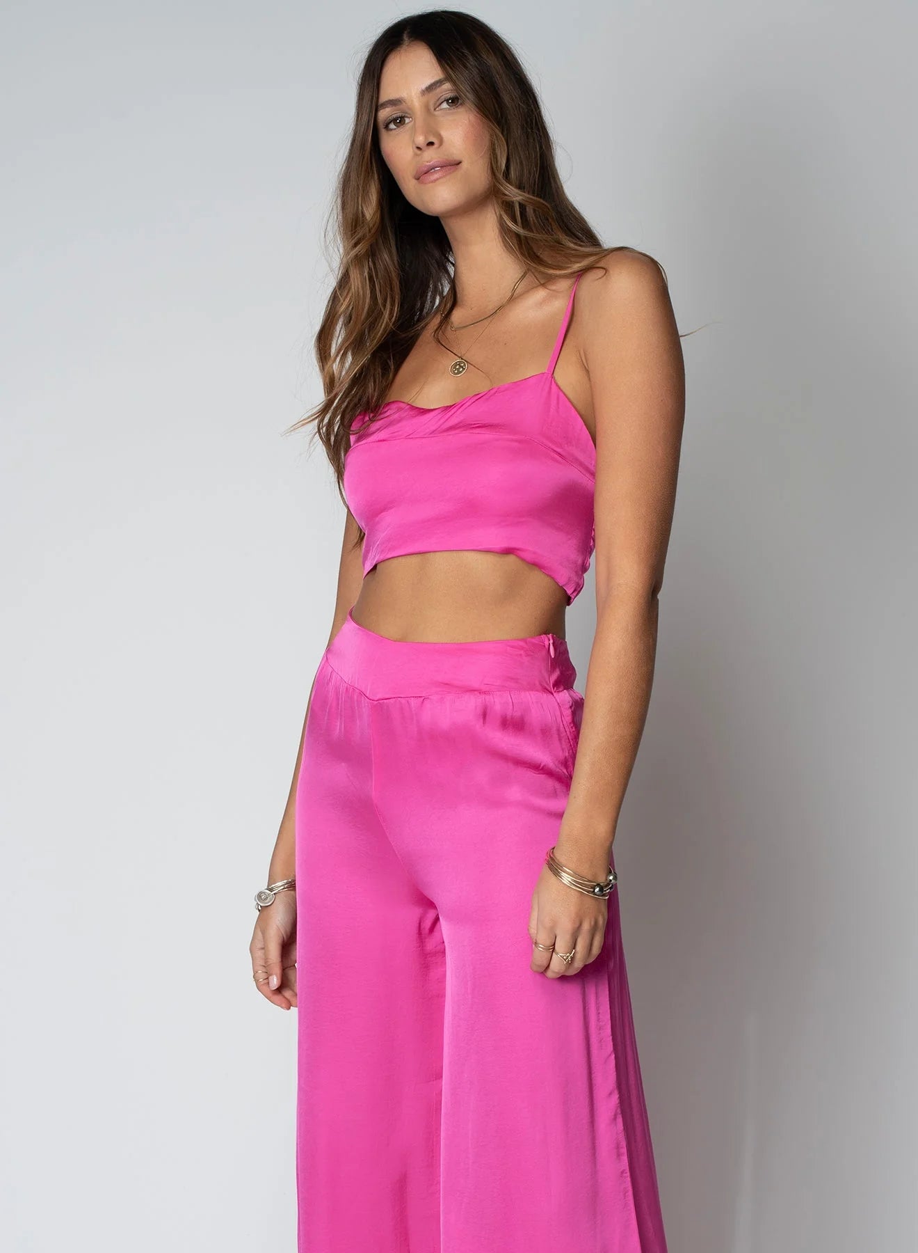 Rose Silky Le Bra Top