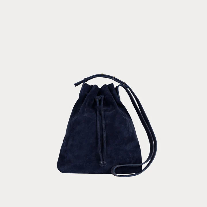 Navy Suede Crossbody Boho Bag